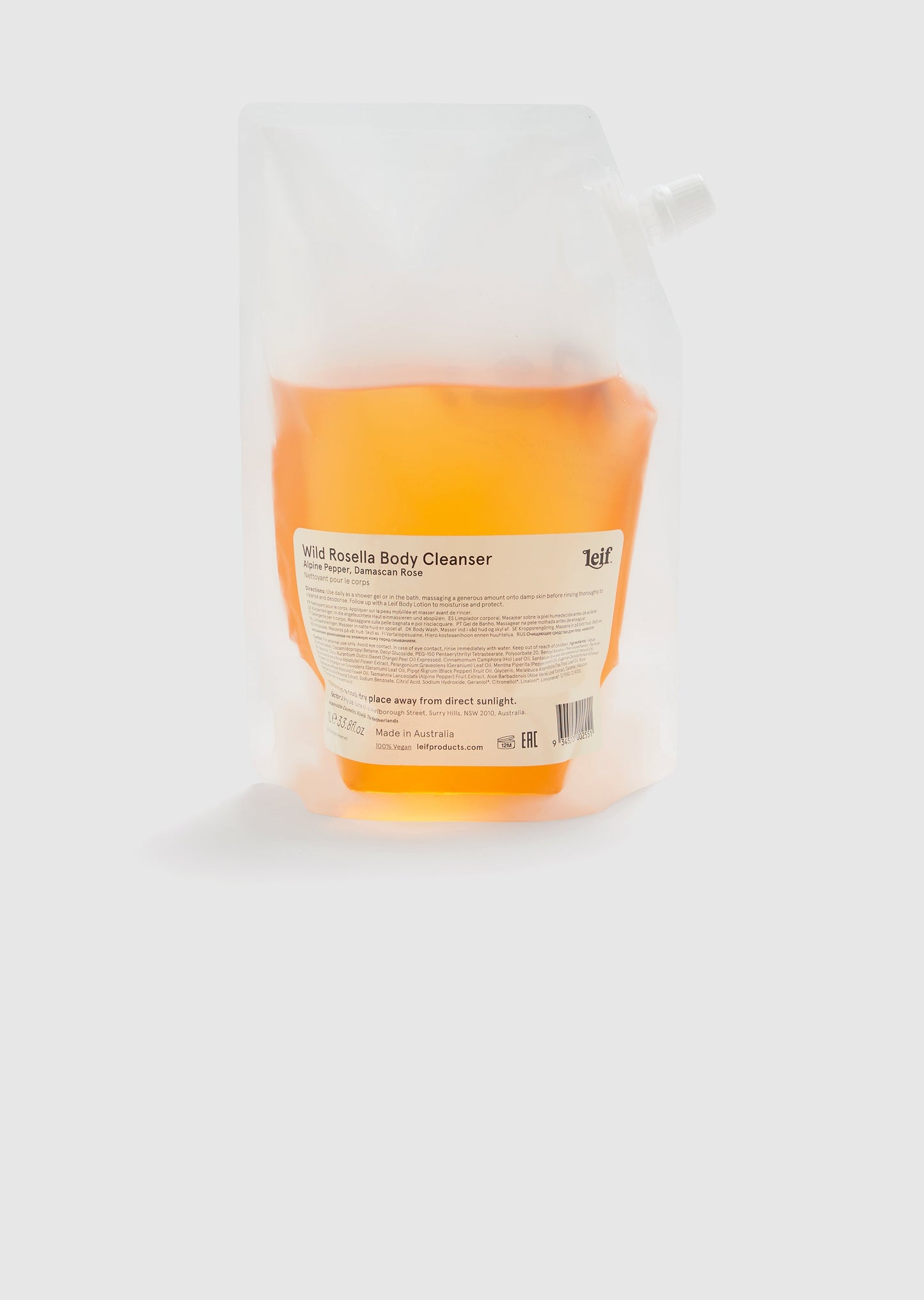 Leif - Wild Rosella Body Cleanser Refill 1L