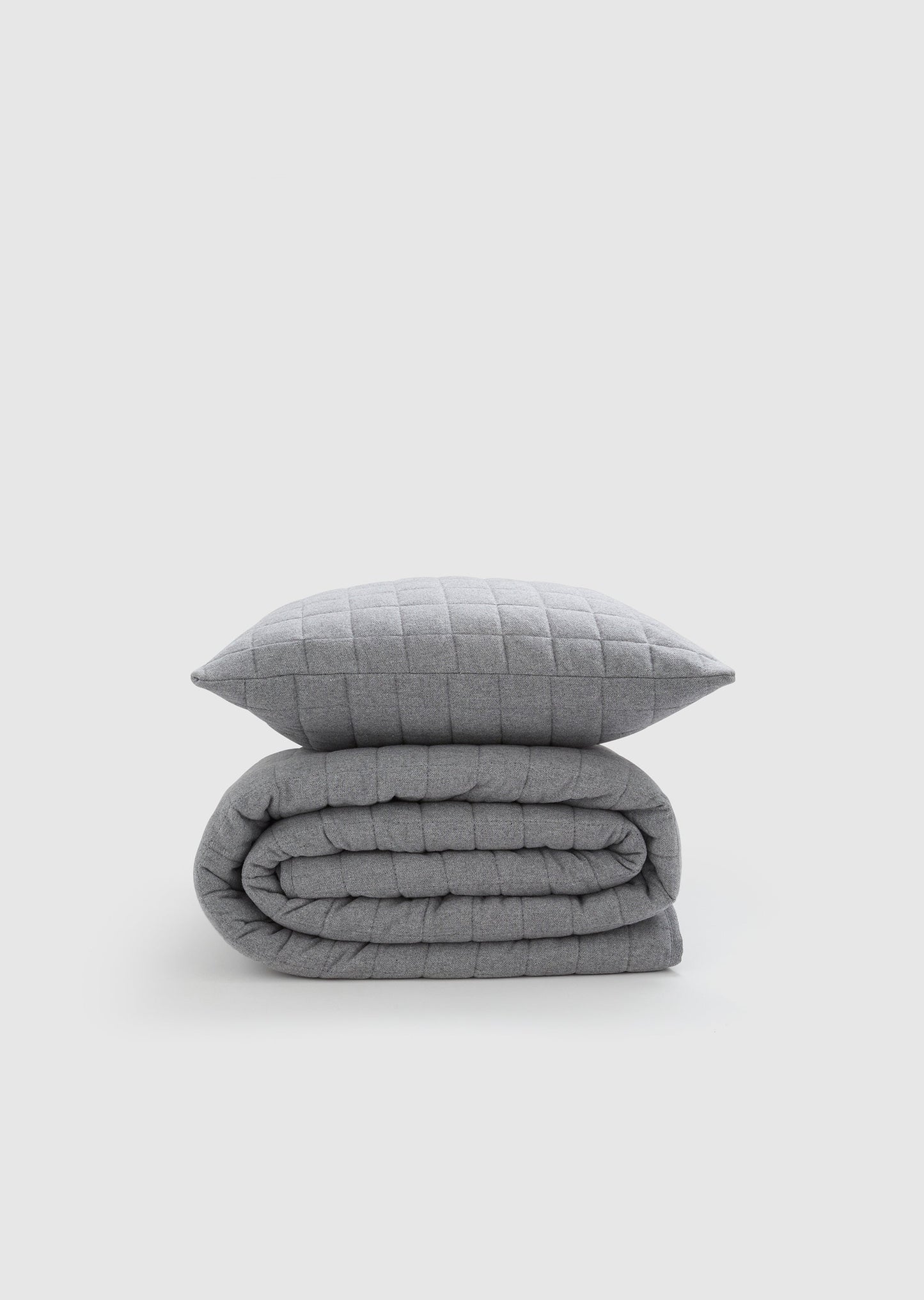 Cosy - Grey Marle Organic Cotton Square Cushion Cover