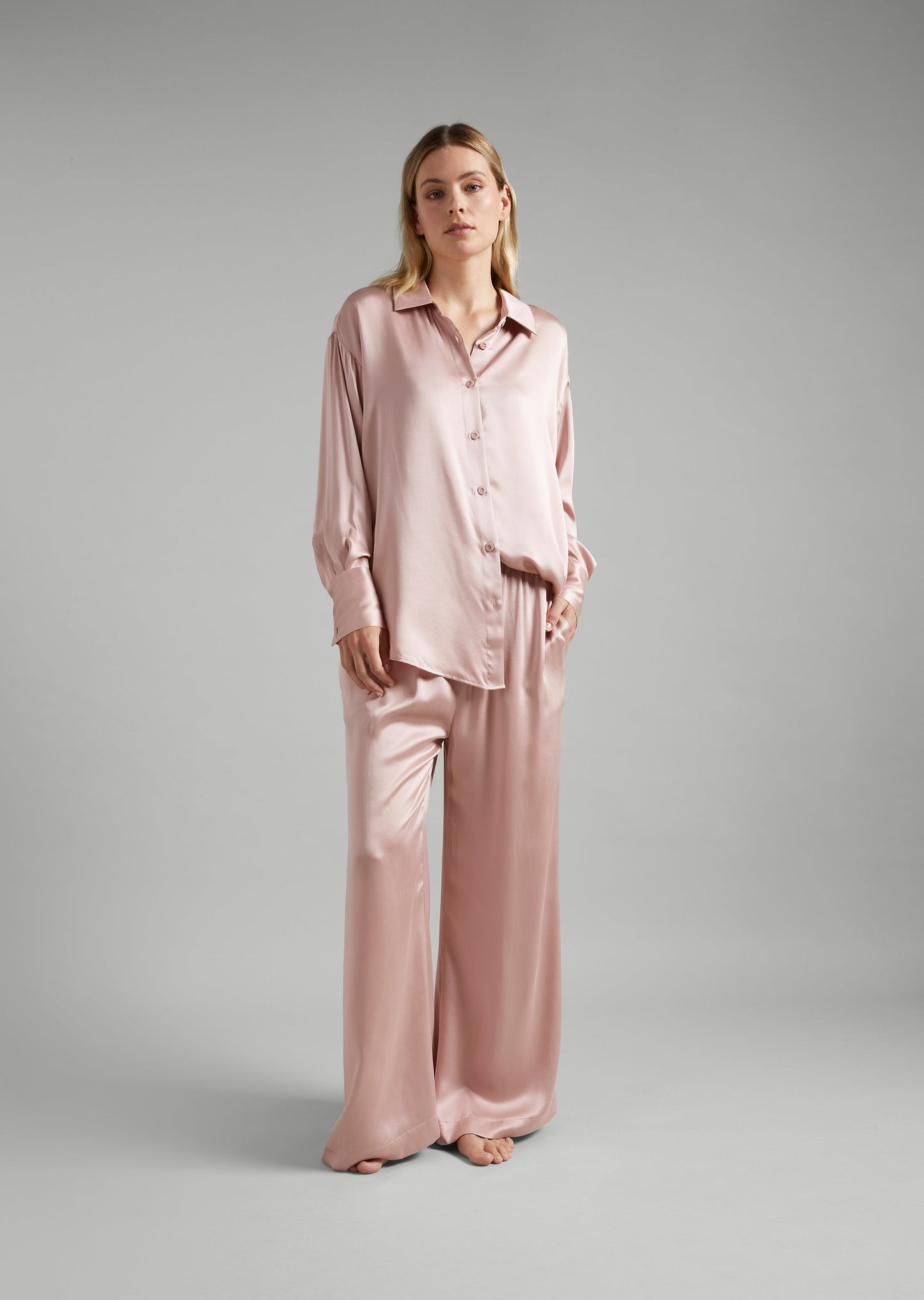 Pure- Silk Wide Leg Pant