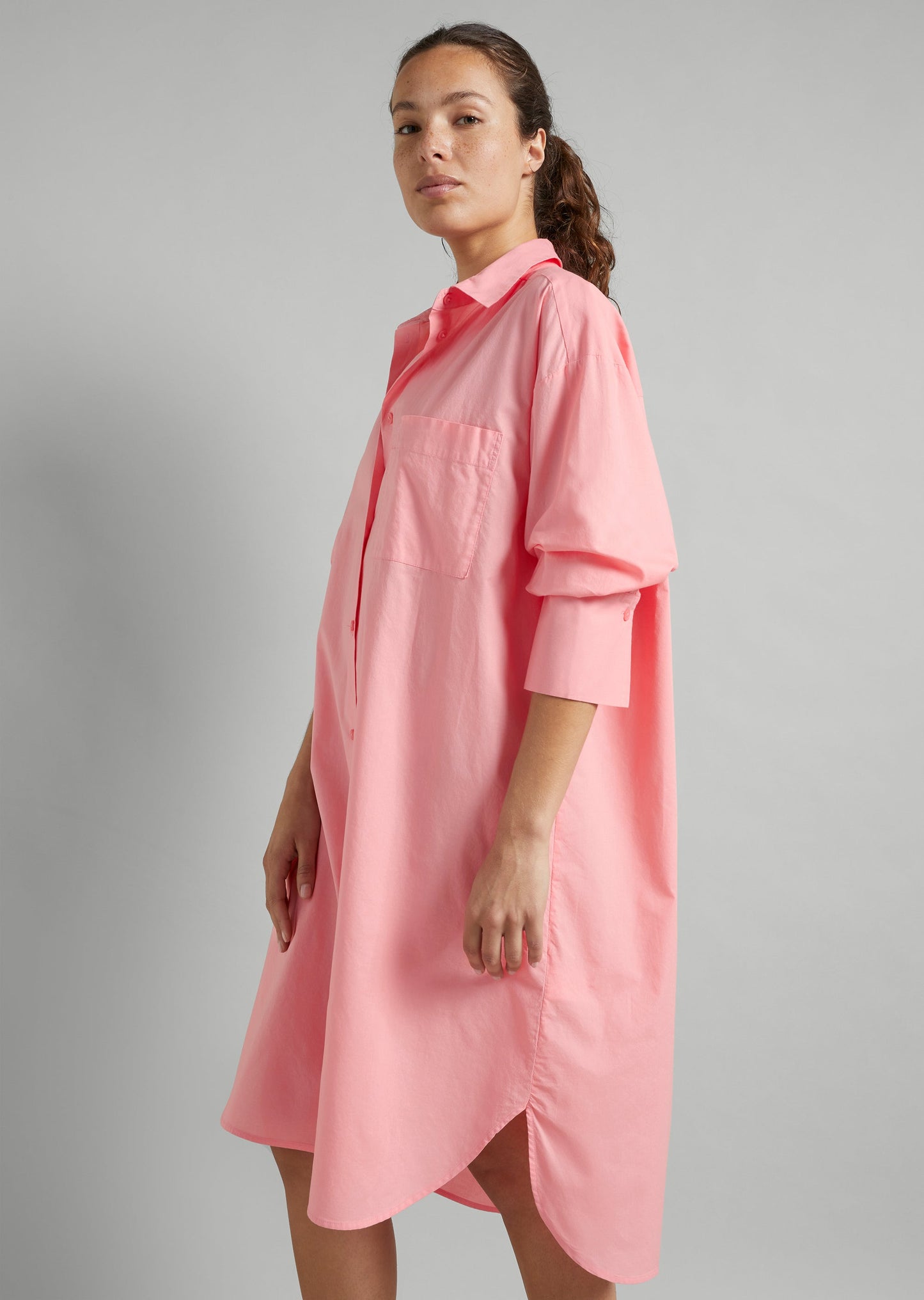 Cotton Lawn Shirt Dress
