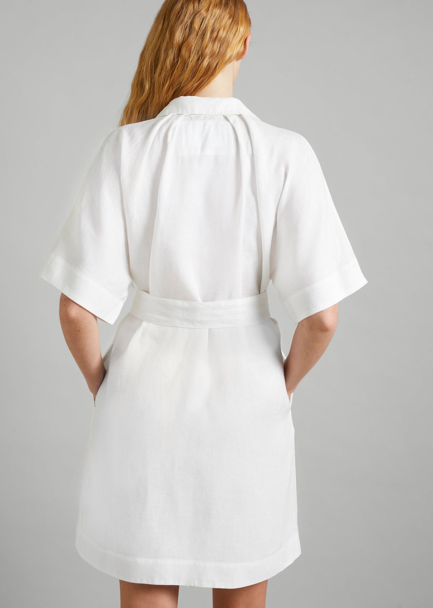 Linen Mini Shirt Dress