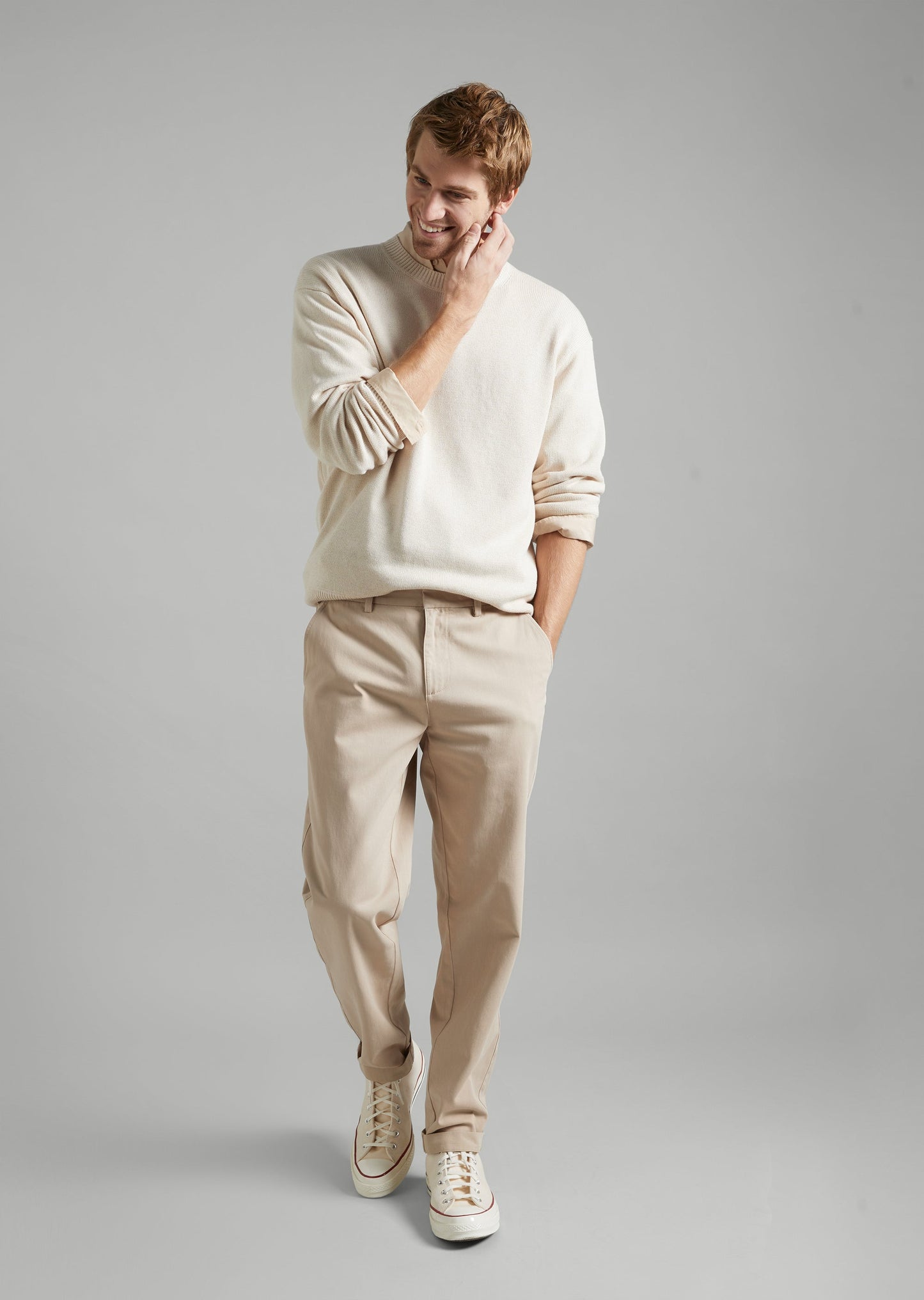 Crew Neck Cotton Knit