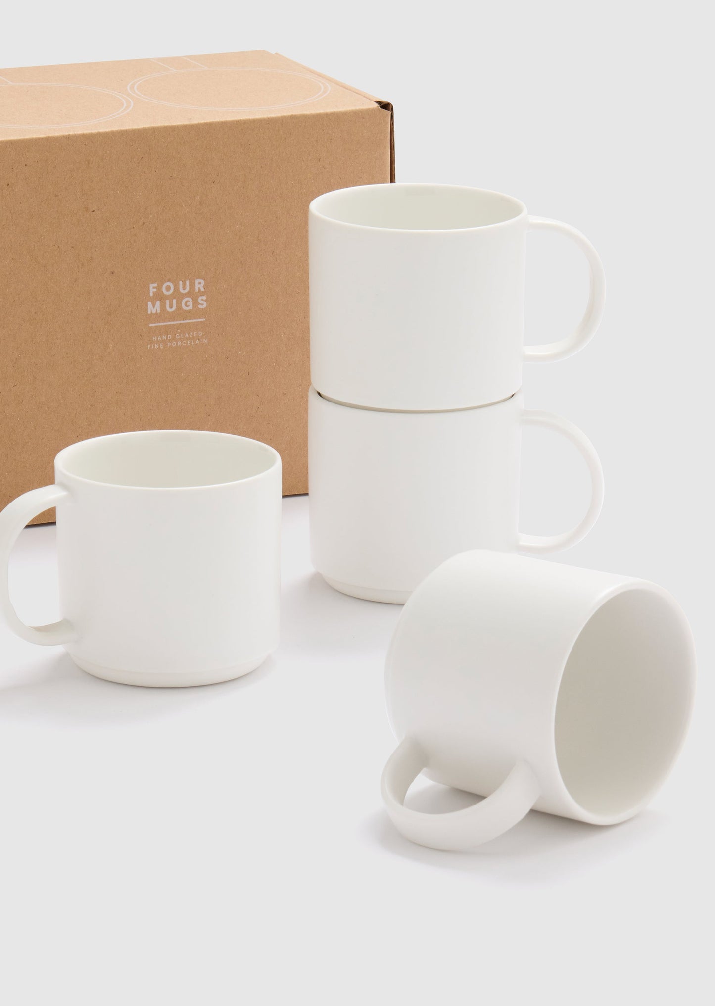 Daily - 4 x Porcelain Mugs