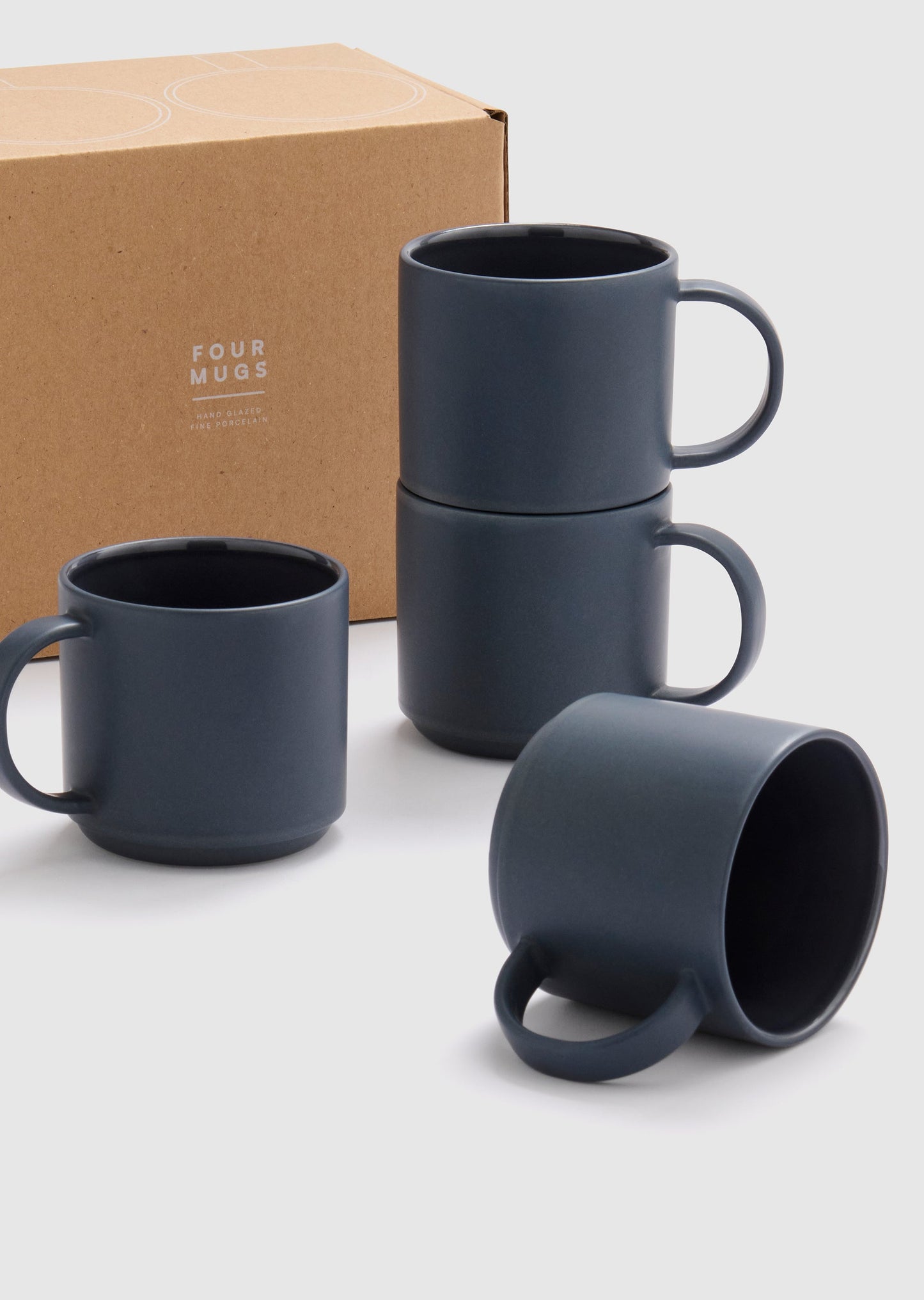 Daily - 4 x Porcelain Mugs