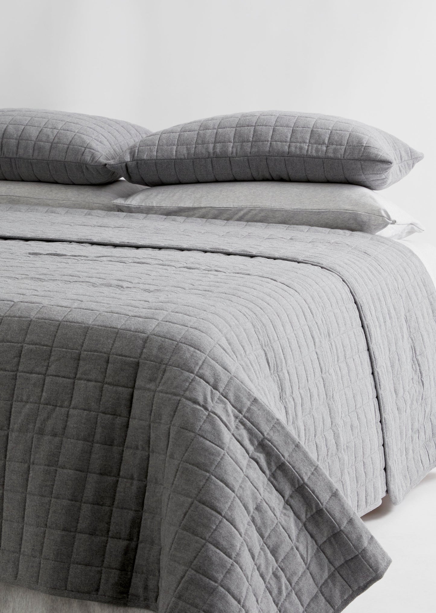 Cosy - Grey Marle Organic Cotton King Pillow Covers