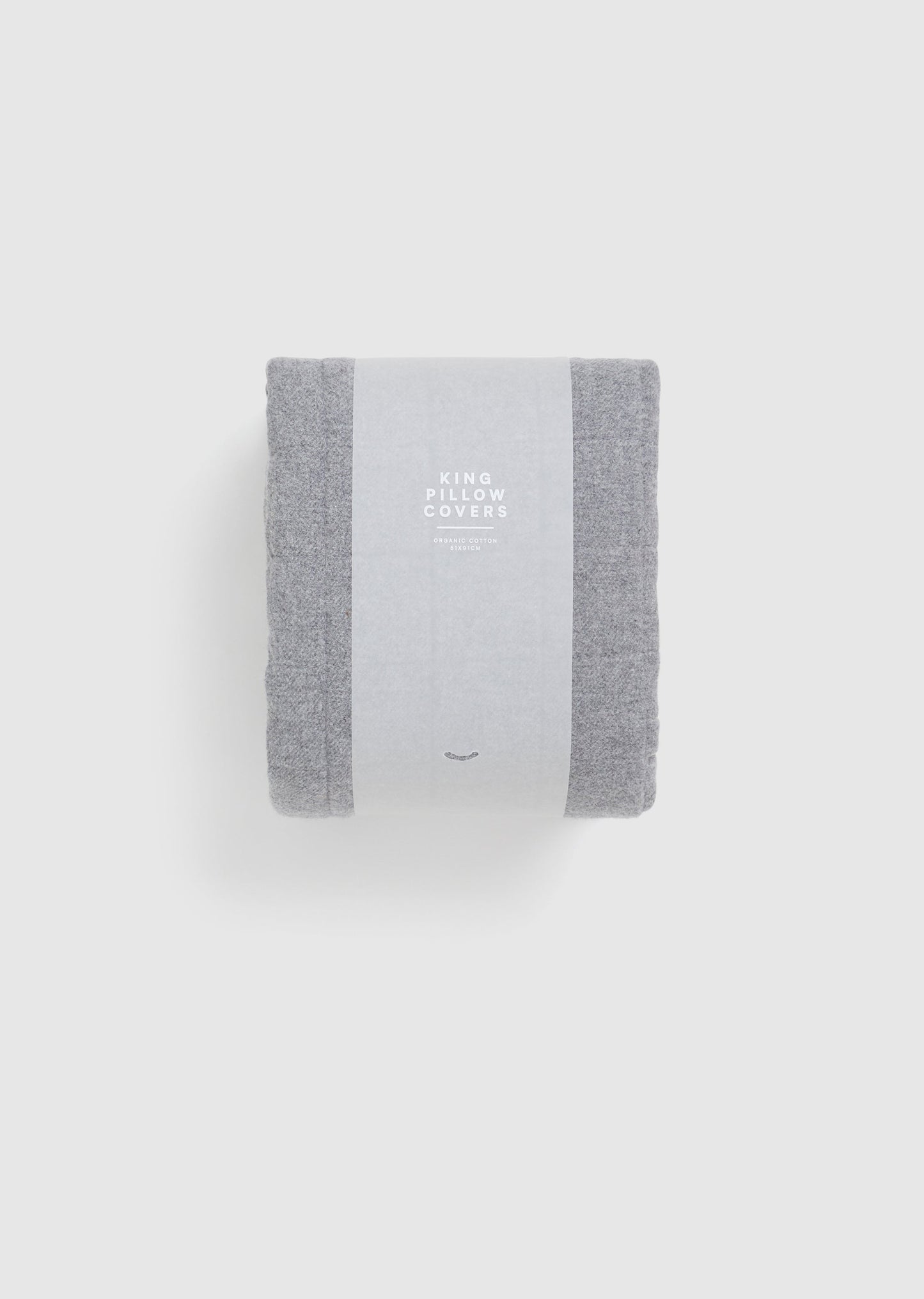 Cosy - Grey Marle Organic Cotton King Pillow Covers