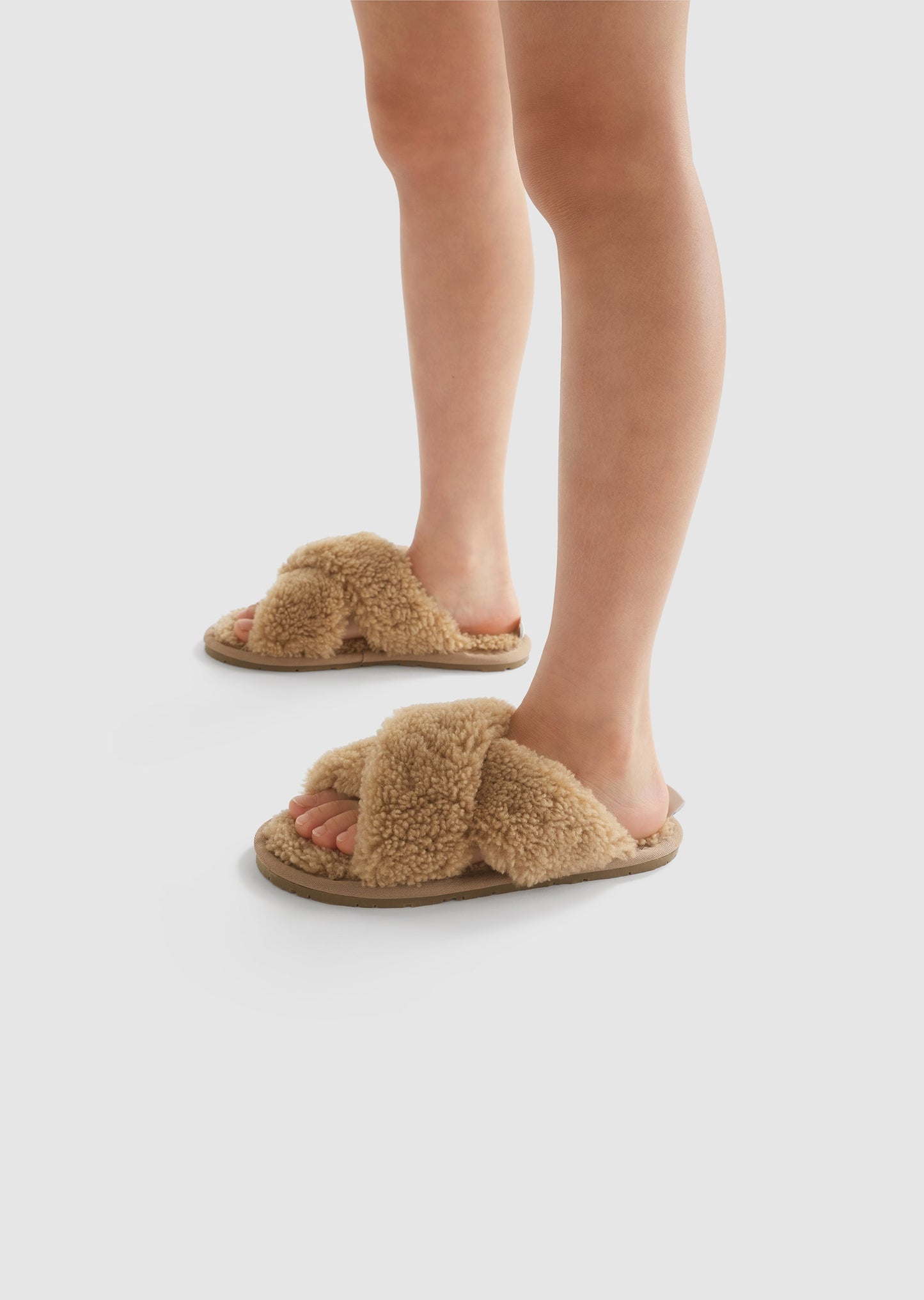 Cloud - Kids Sheepskin cross over slippers