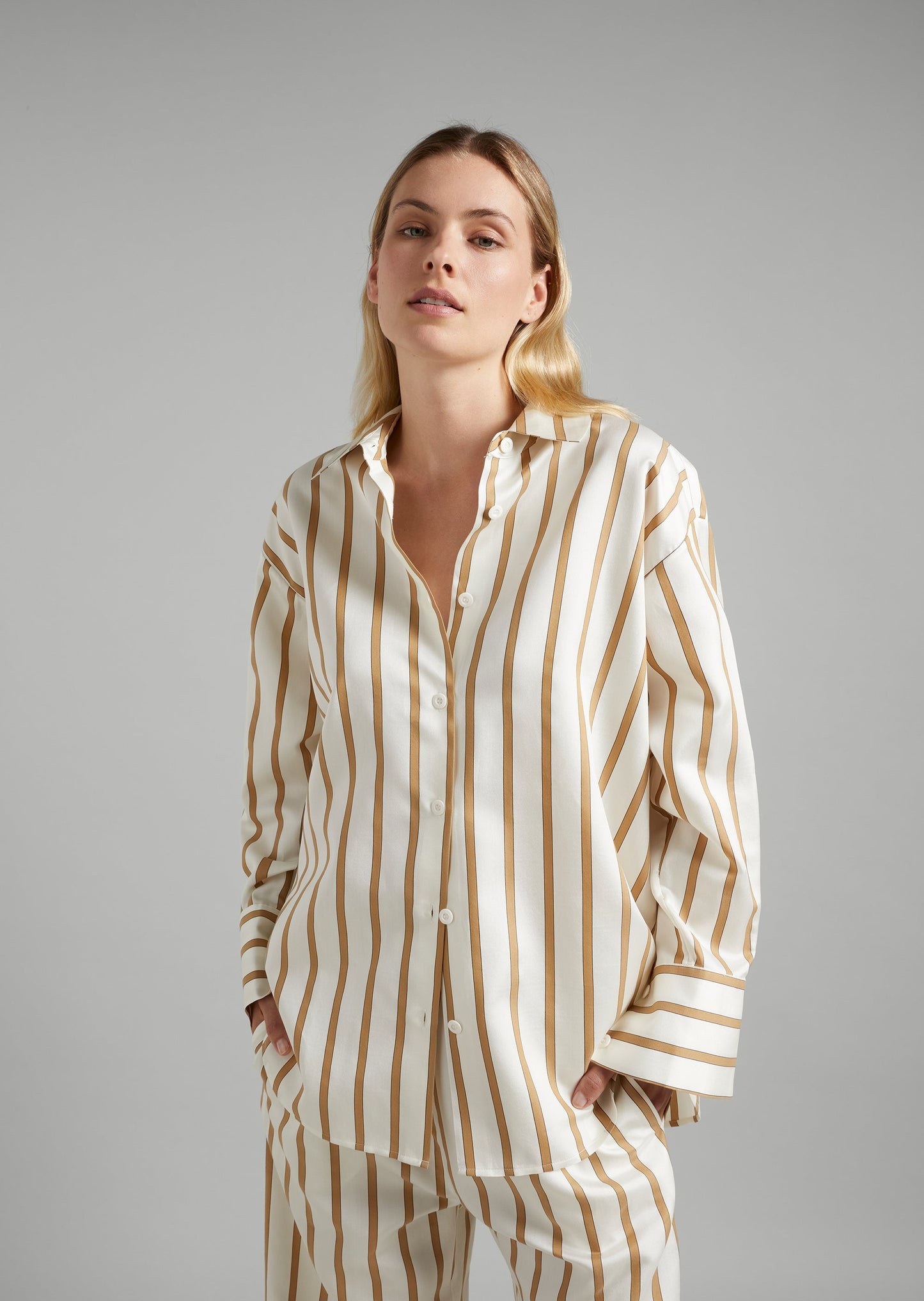 Silk- Twill Oversized Shirt