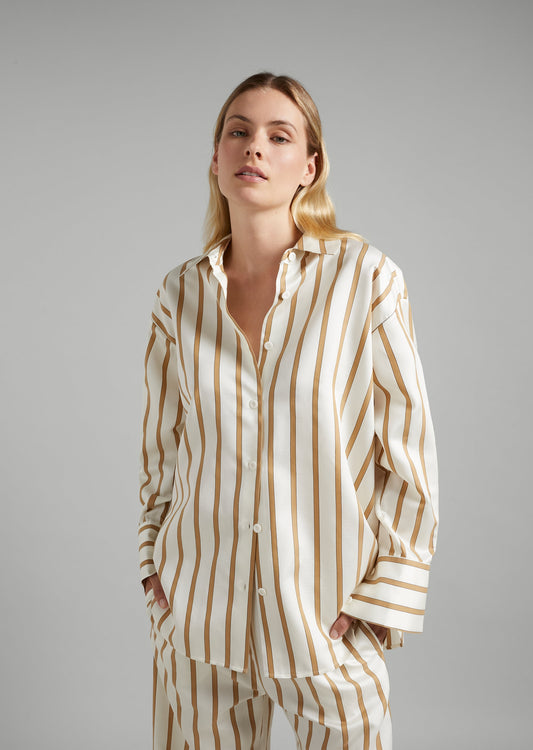 Silk- Twill Oversized Shirt