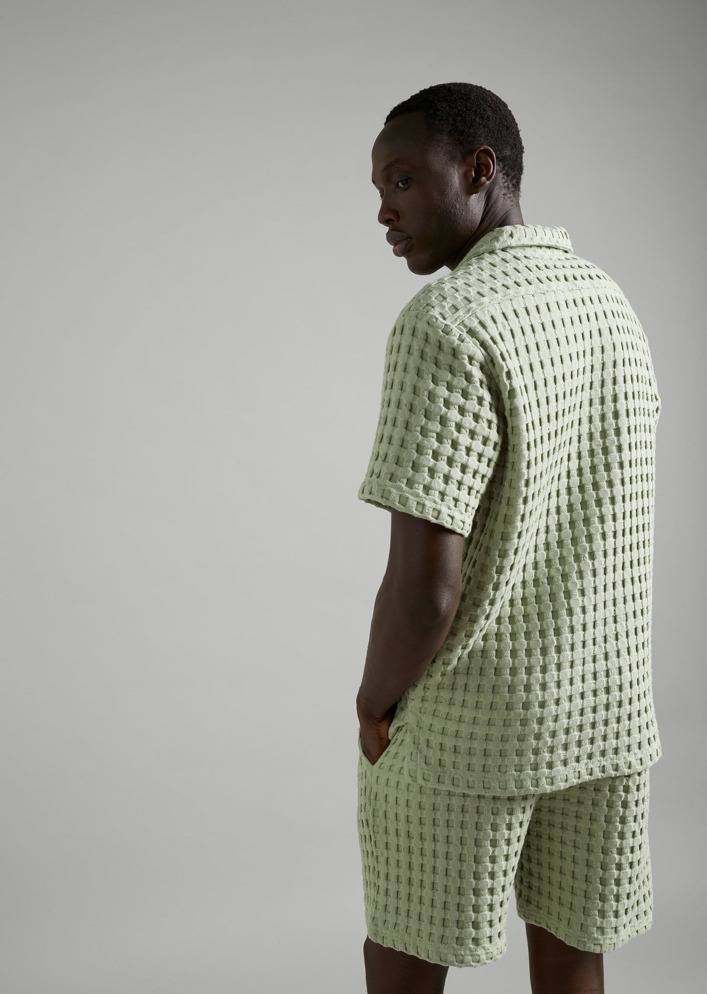 Textured Waffle Polo
