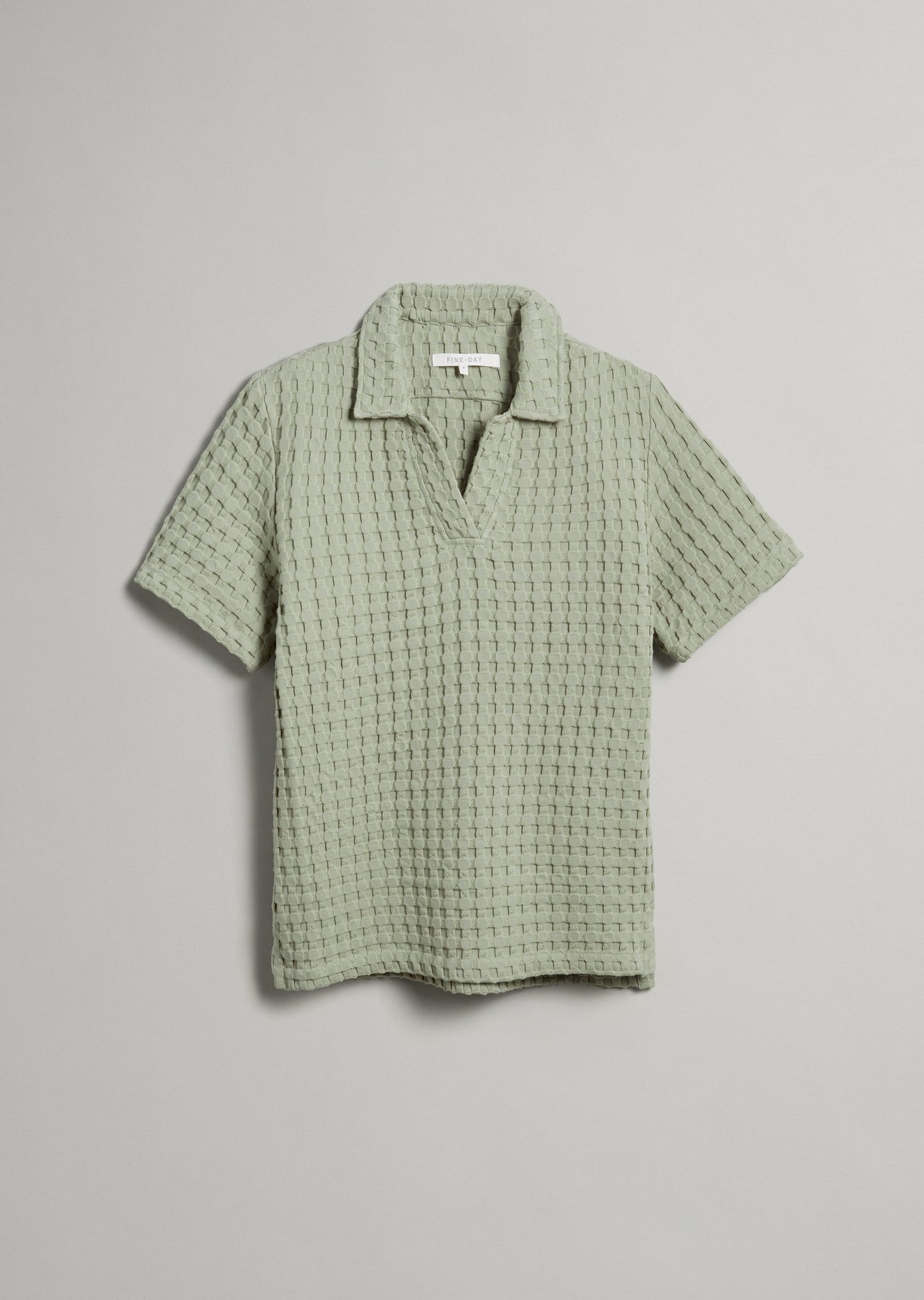 Textured Waffle Polo