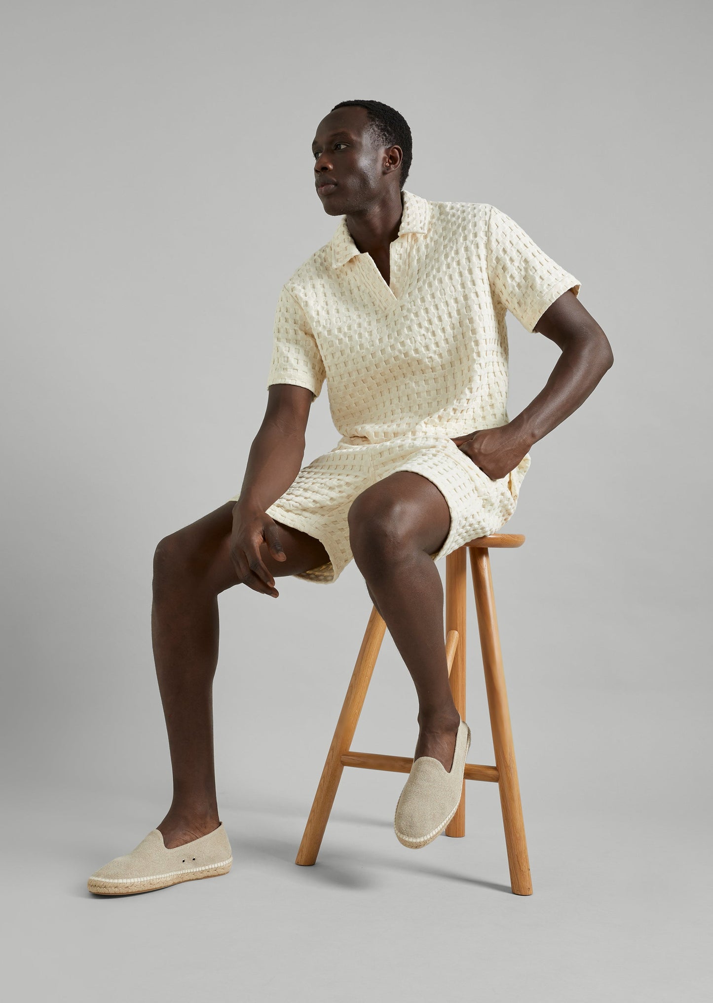 Textured Waffle Short