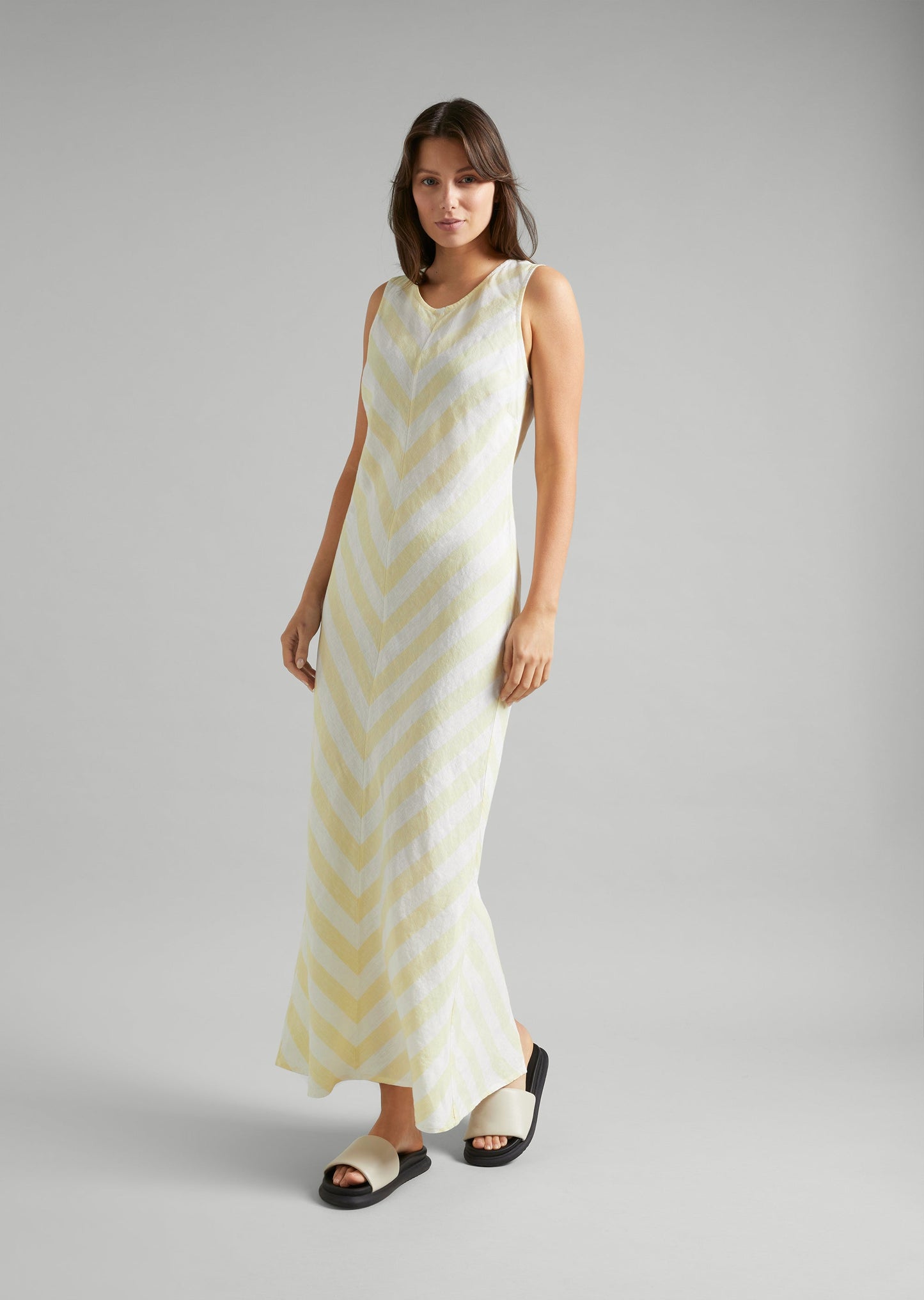 Linen Maxi Swing Dress