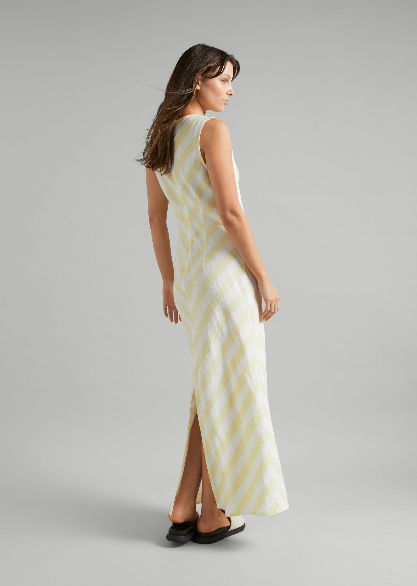 Linen Maxi Swing Dress