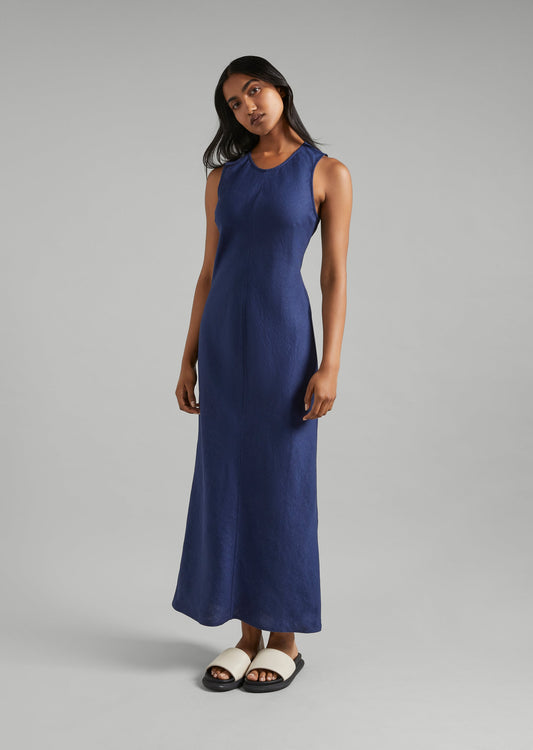 Linen Maxi Swing Dress