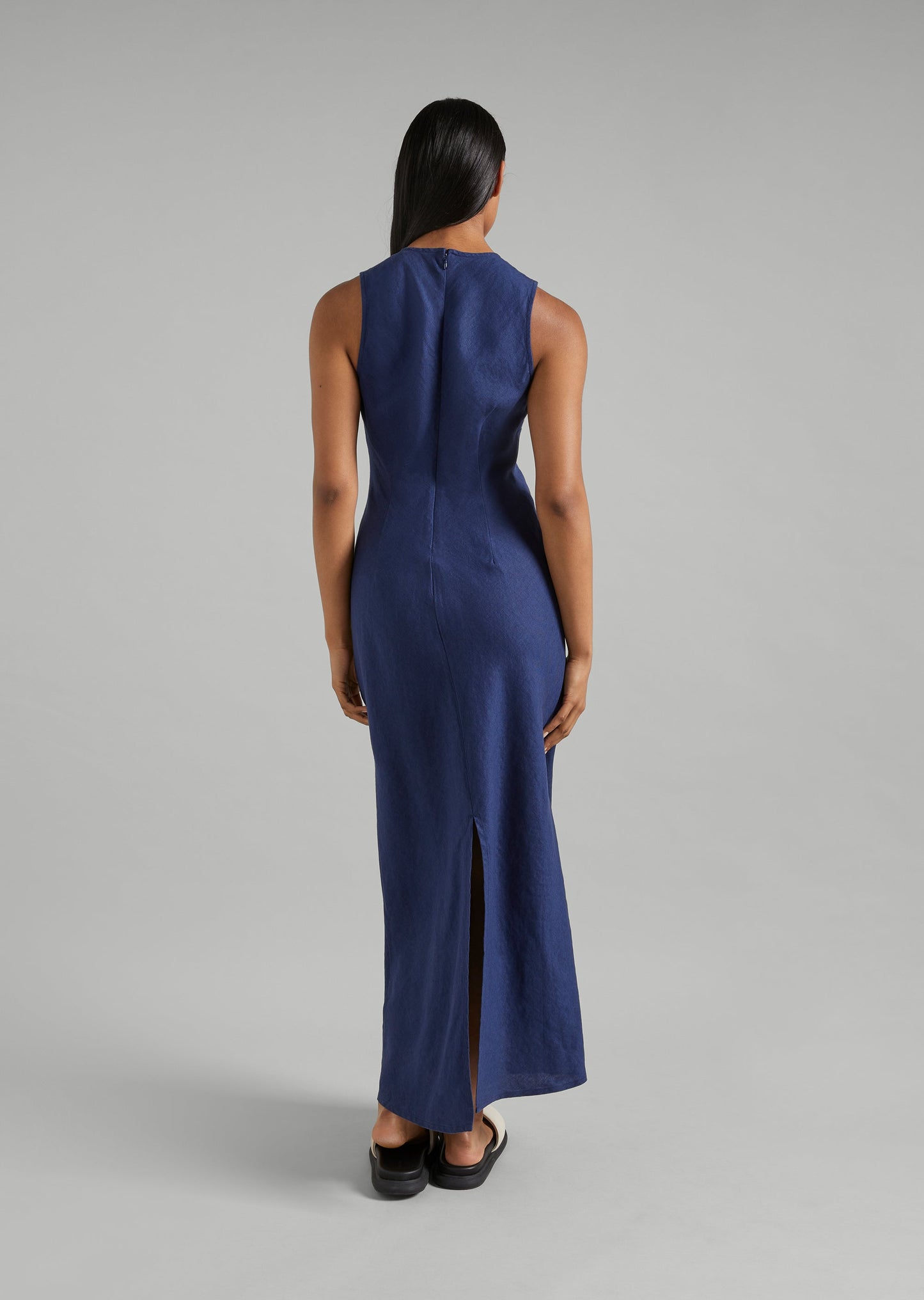 Linen Maxi Swing Dress