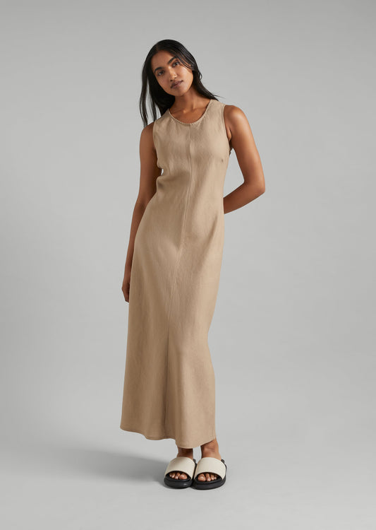 Linen Maxi Swing Dress