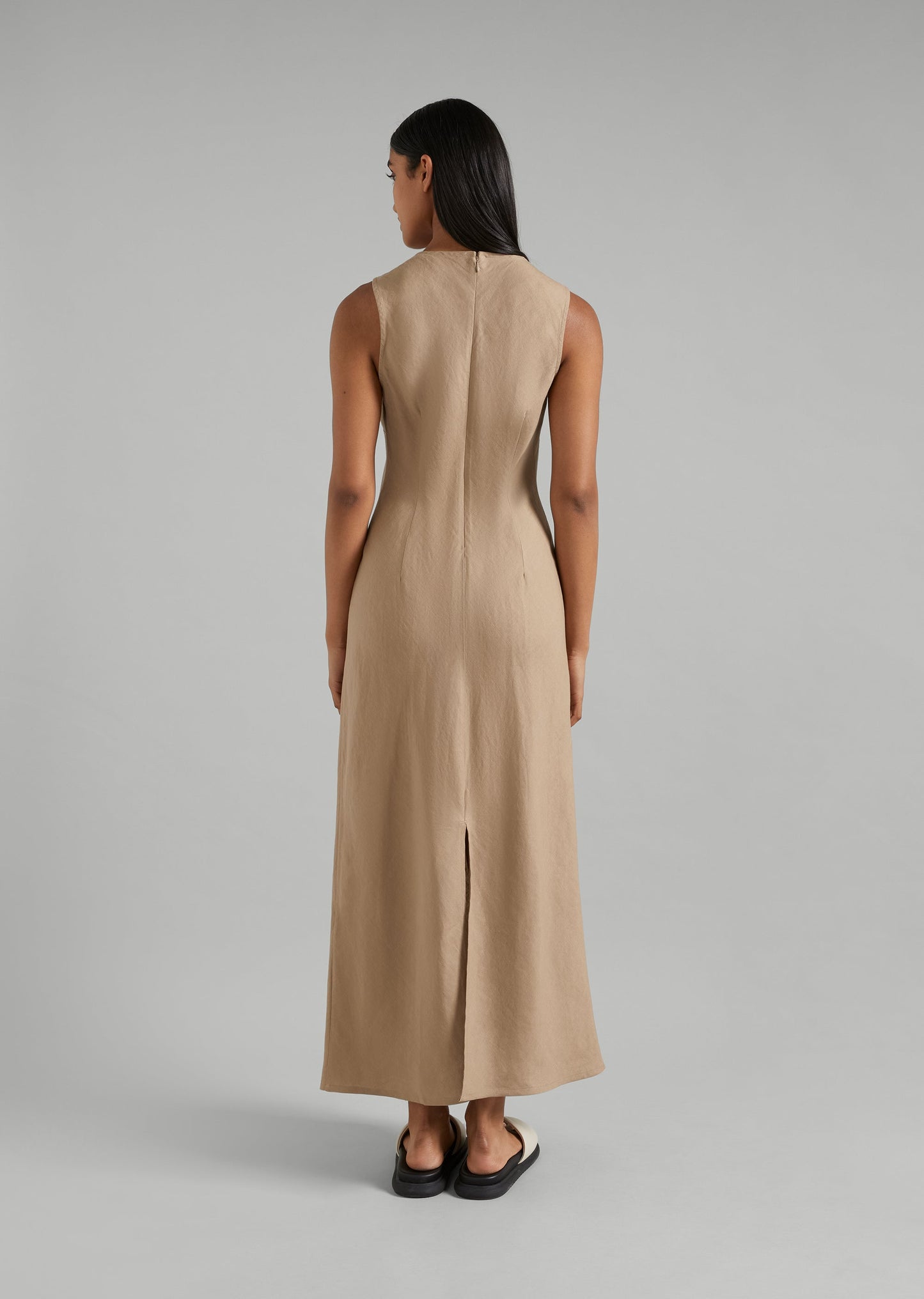 Linen Maxi Swing Dress