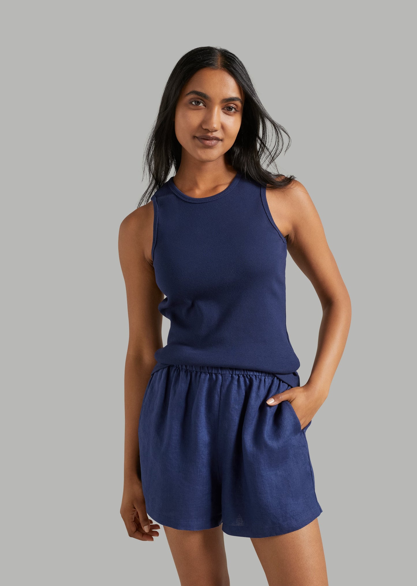 Essentials High Neck Rib Tank
