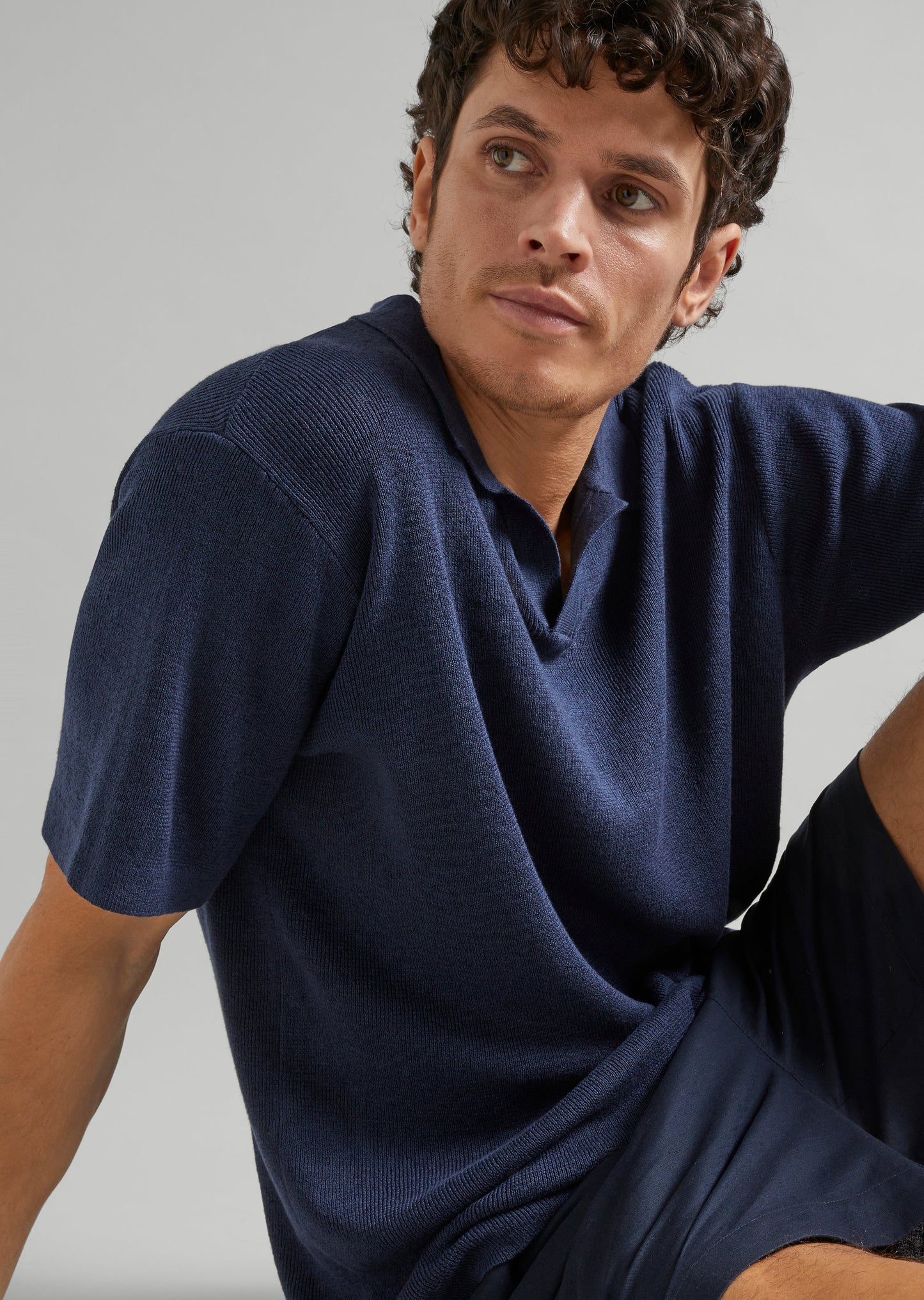 Linen Knit Polo