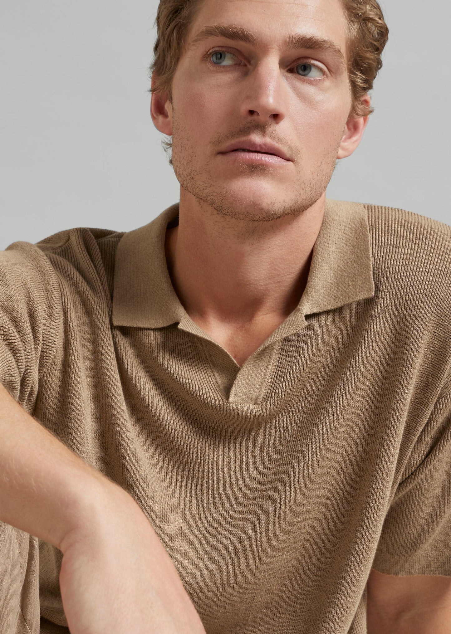 Linen Knit Polo