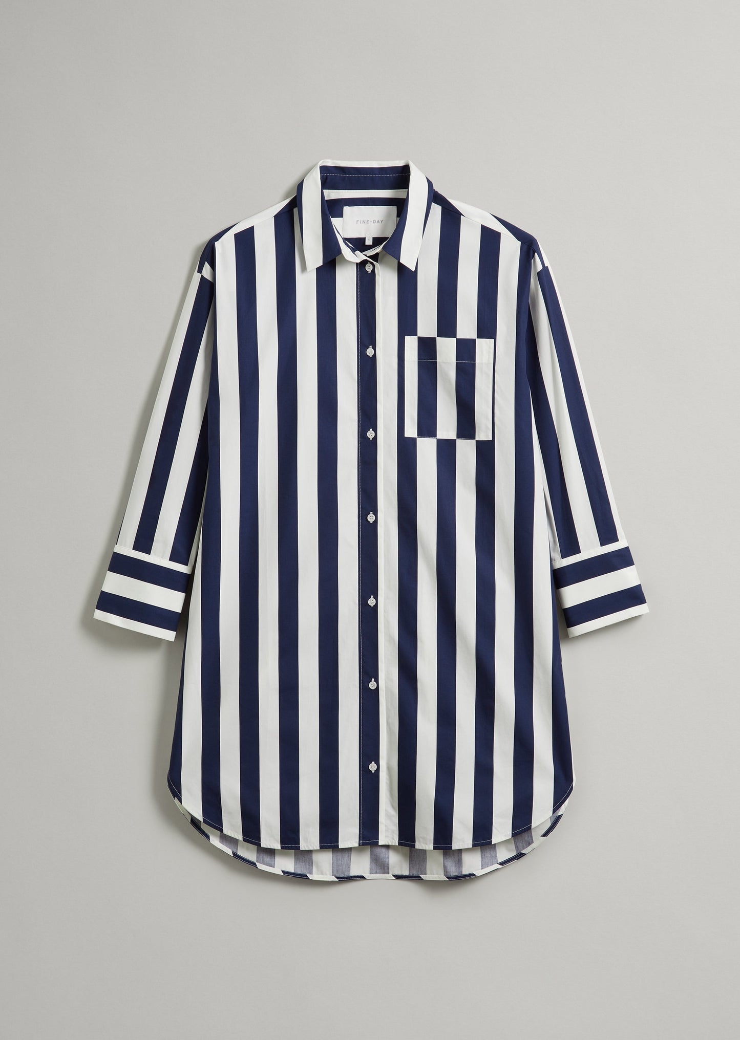 Aura Cotton Stripe Shirt Dress