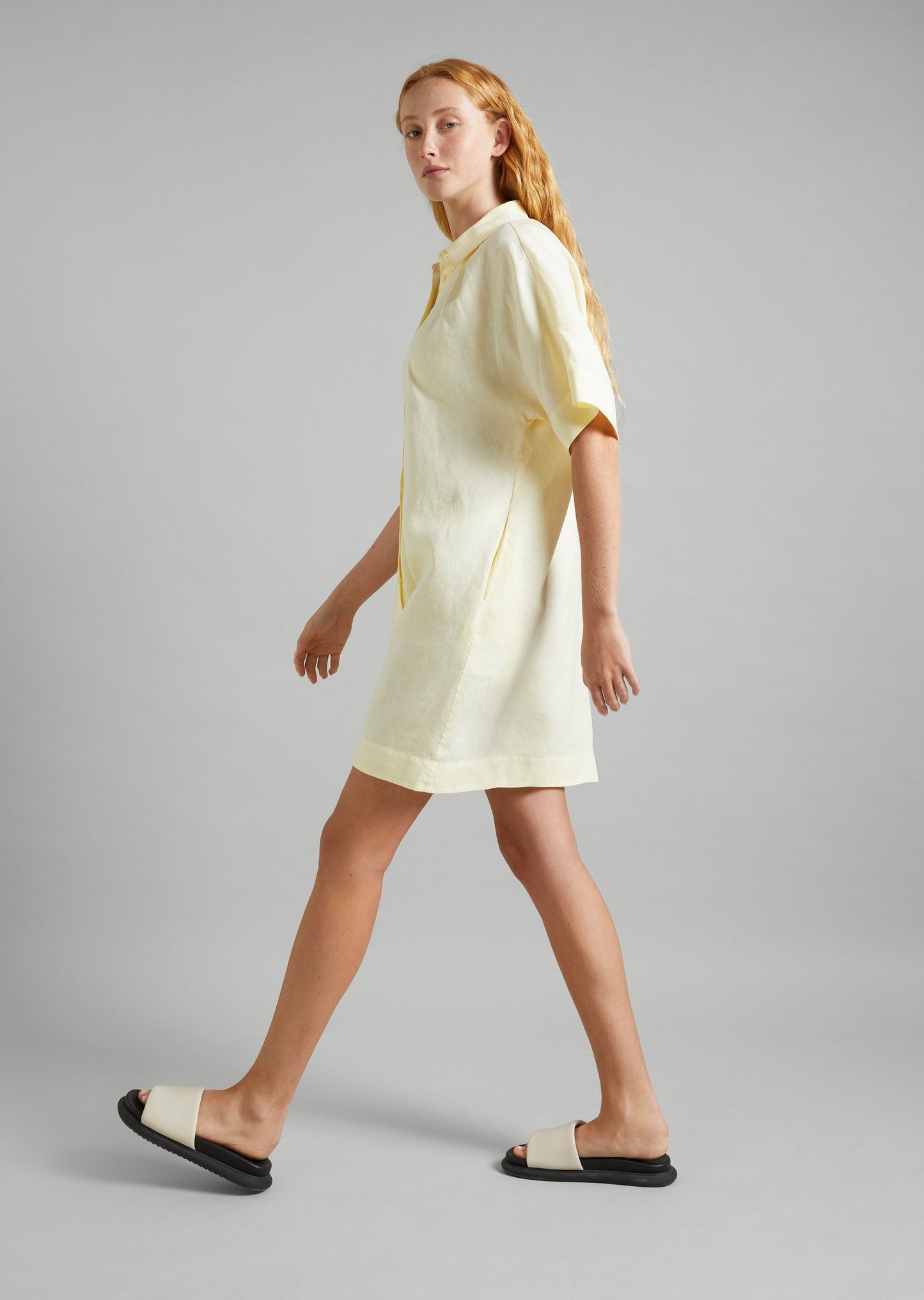 Linen Mini Shirt Dress