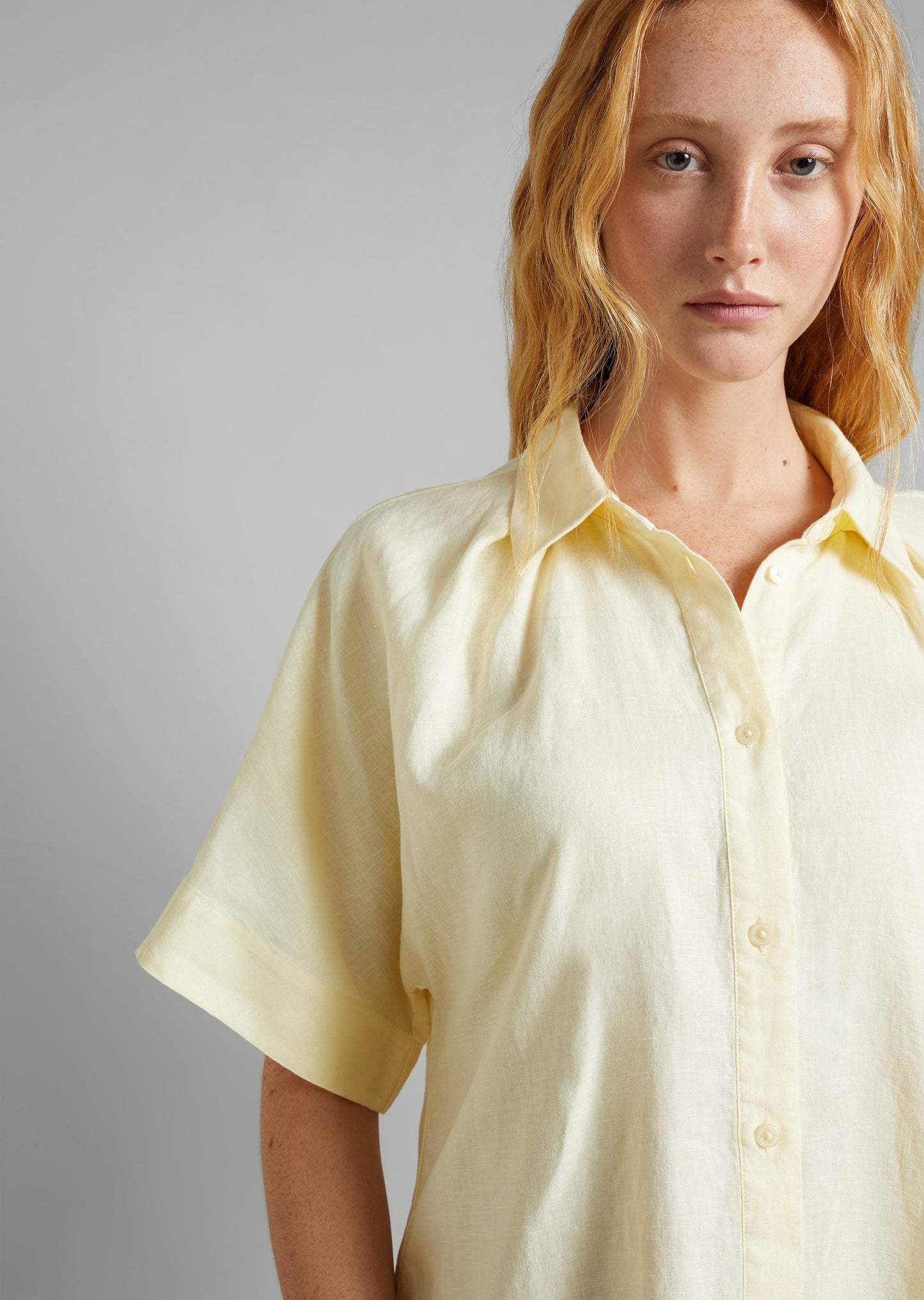 Linen Mini Shirt Dress