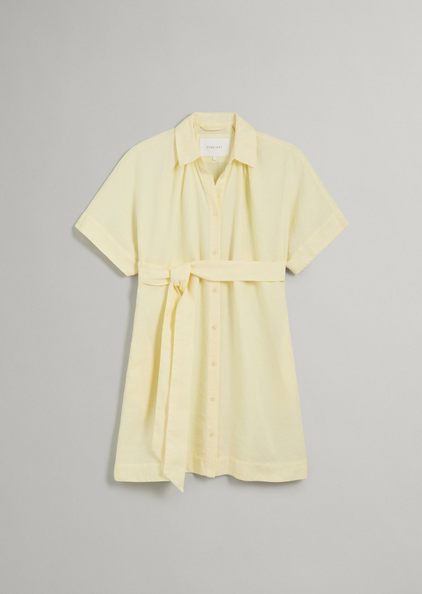 Linen Mini Shirt Dress