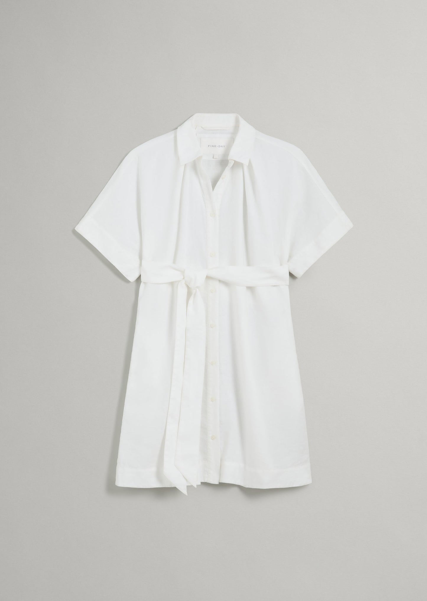 Linen Mini Shirt Dress