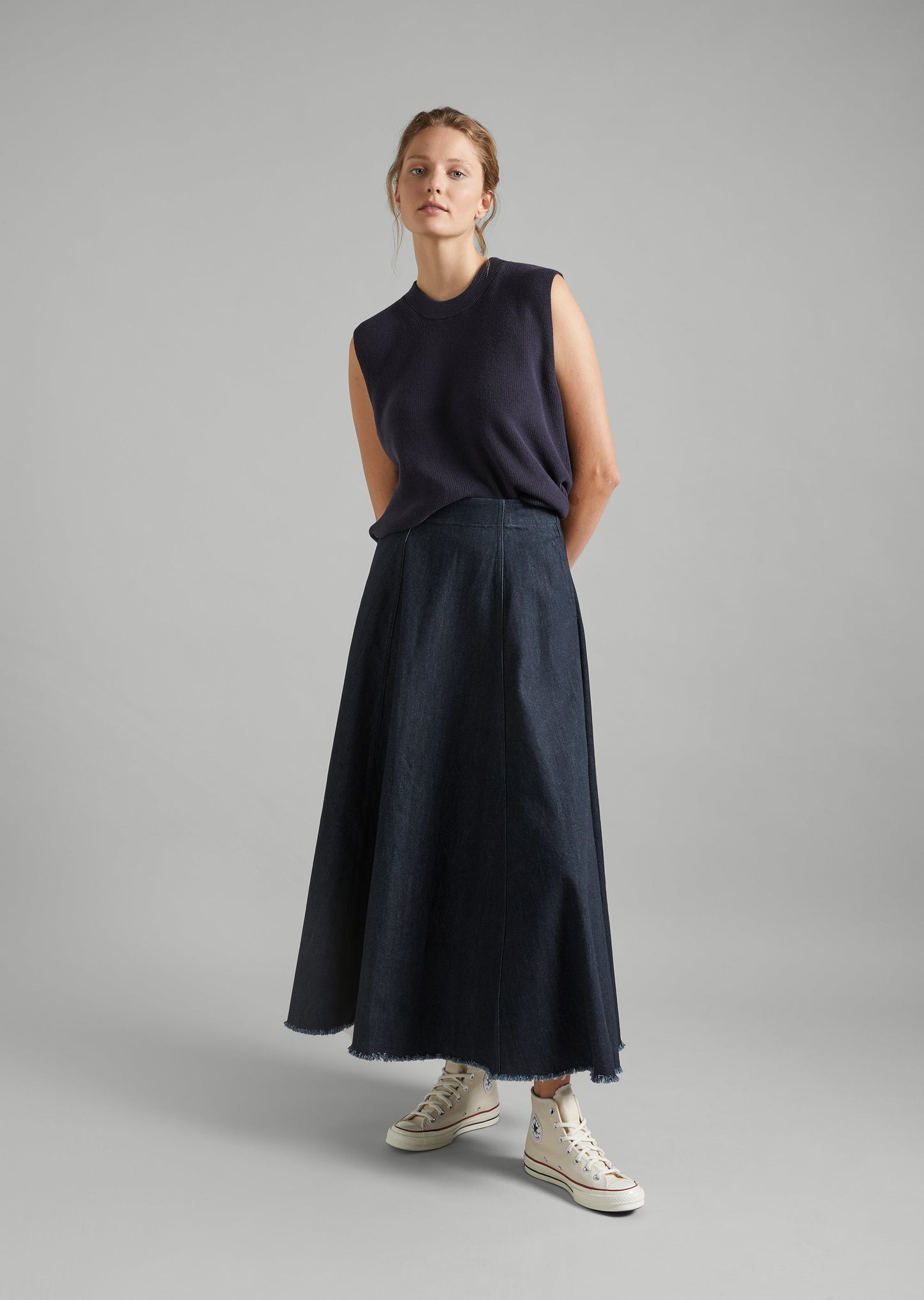 Denim Swing Skirt