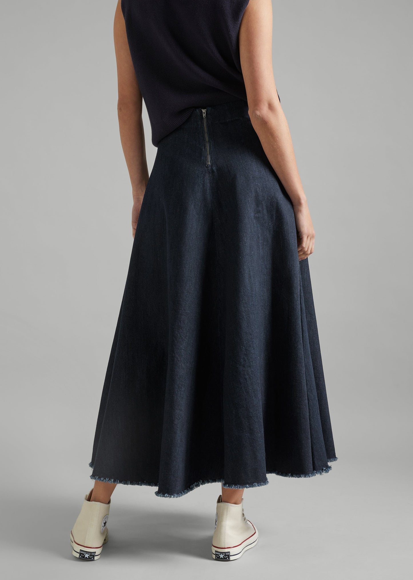 Denim Swing Skirt