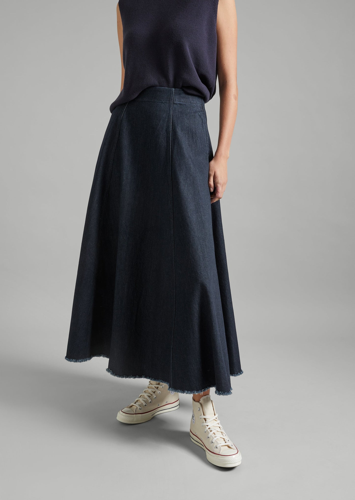 Denim Swing Skirt