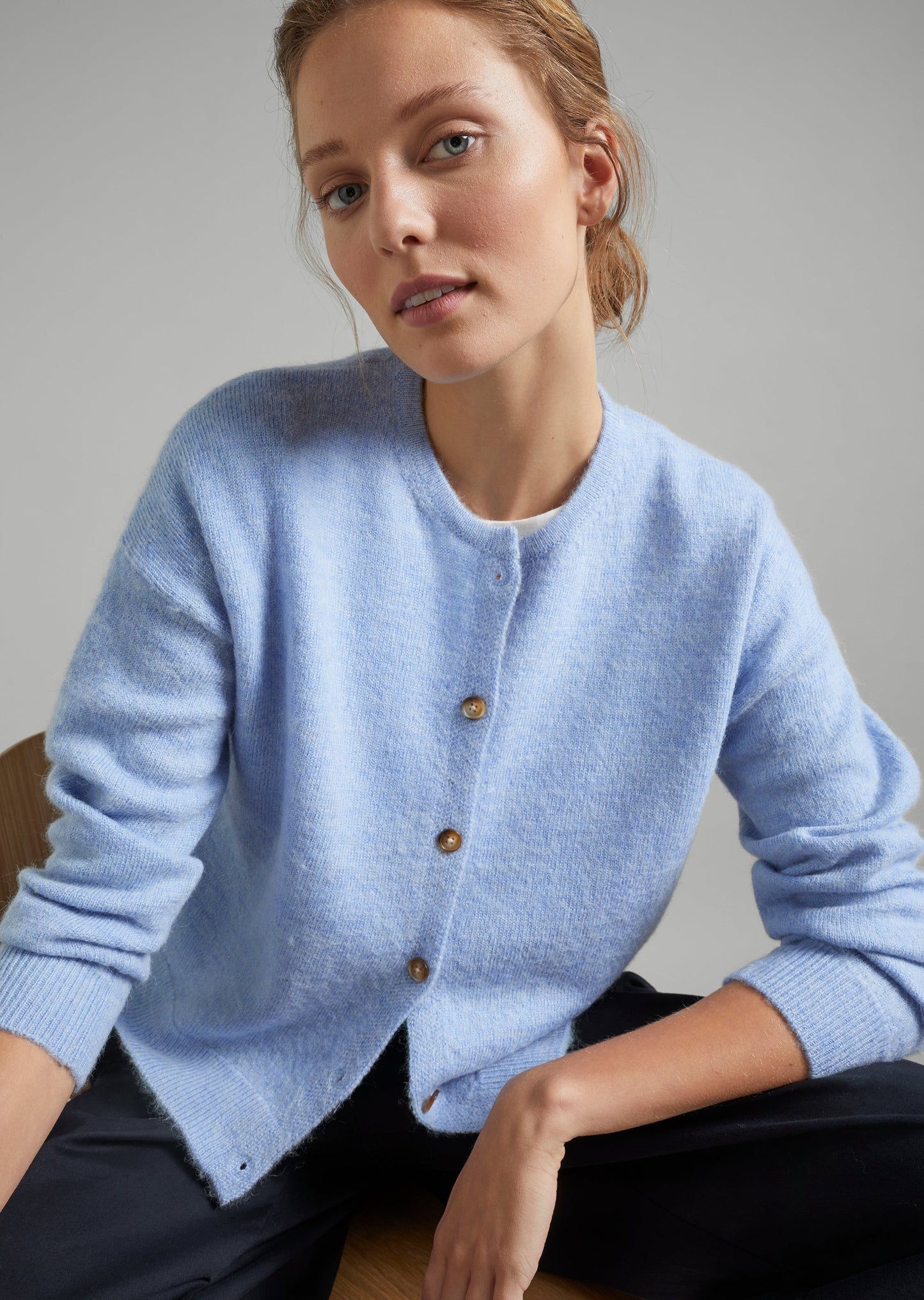 Crew Neck Cardigan