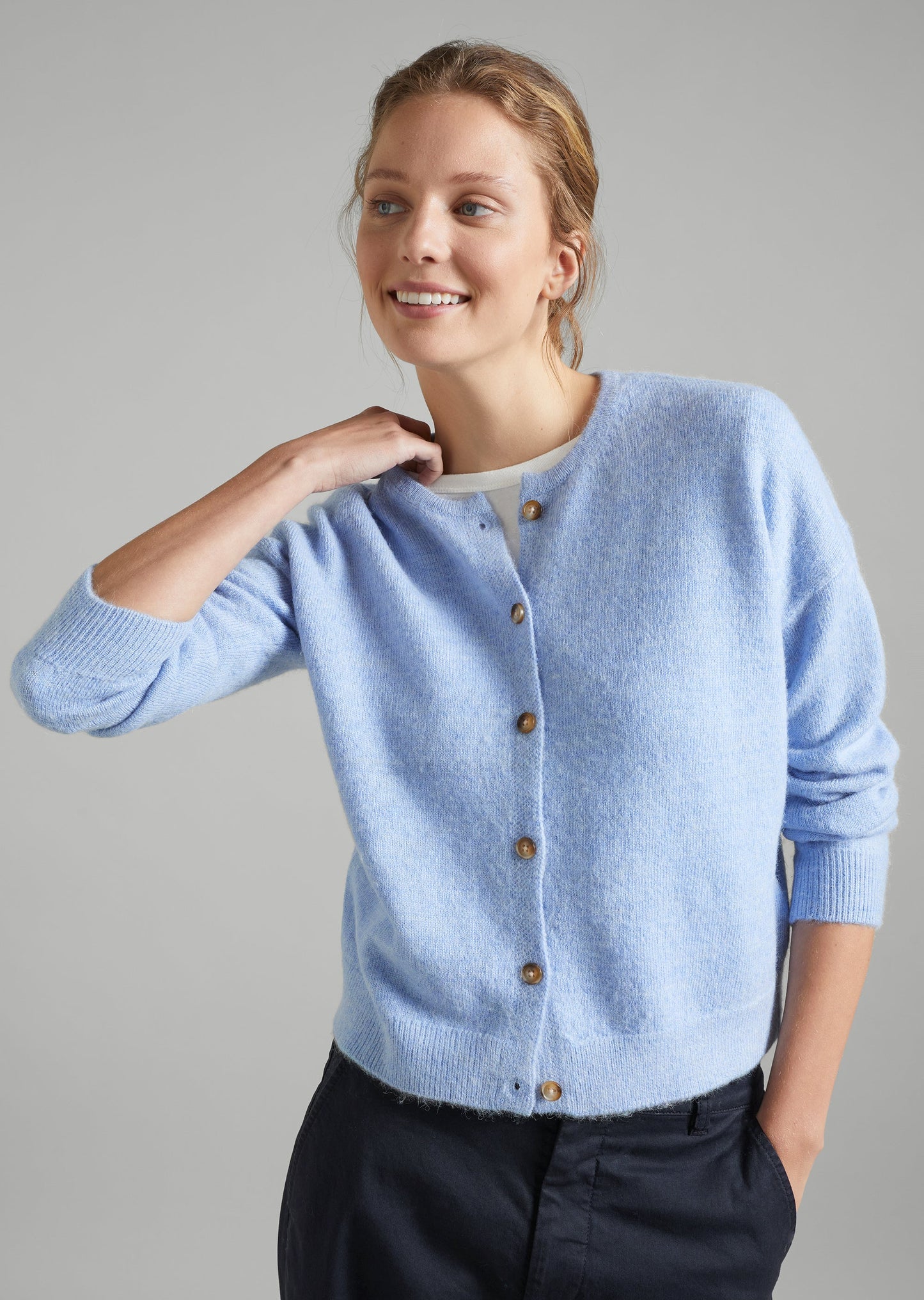 Crew Neck Cardigan