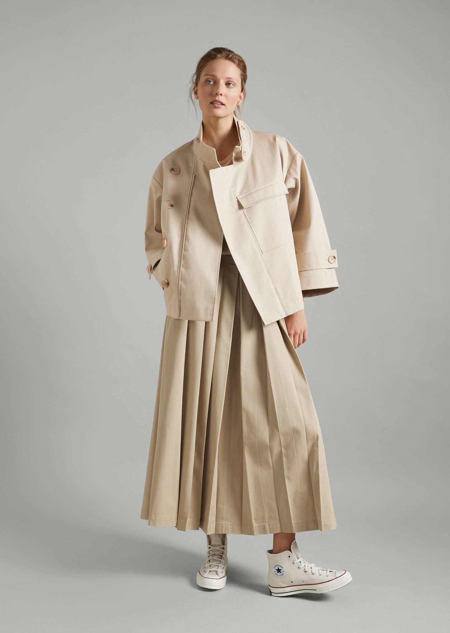 Cropped Cotton Trench