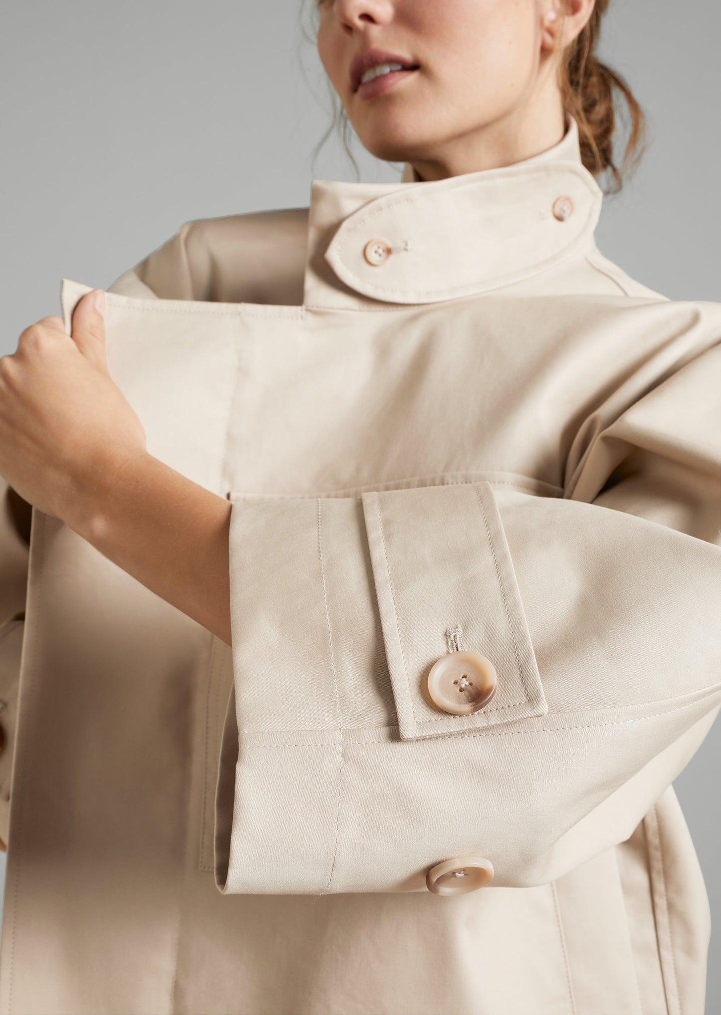 Cropped Cotton Trench