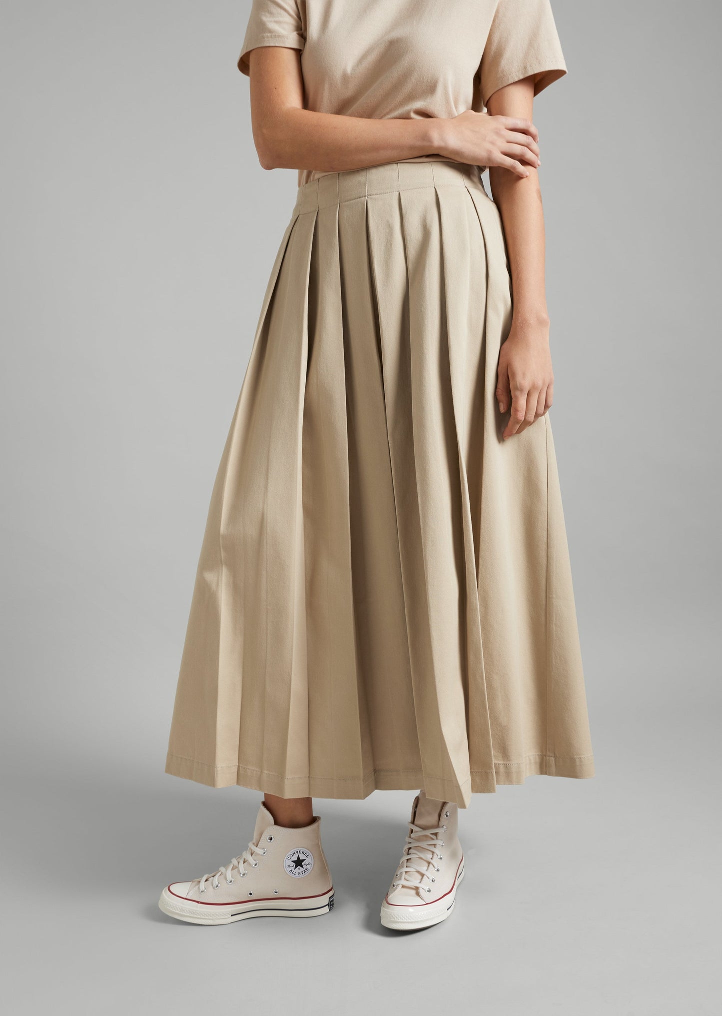 Pleat Front Skirt