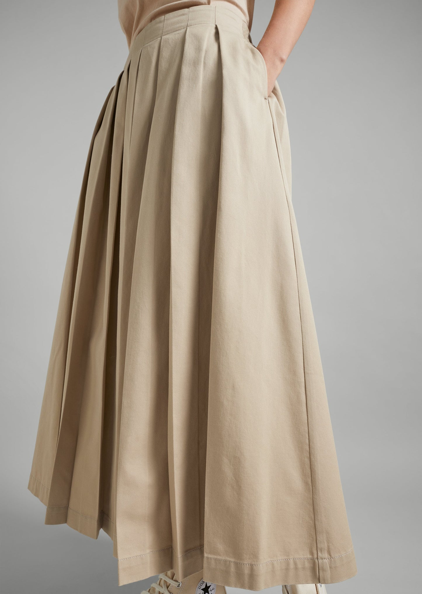 Pleat Front Skirt