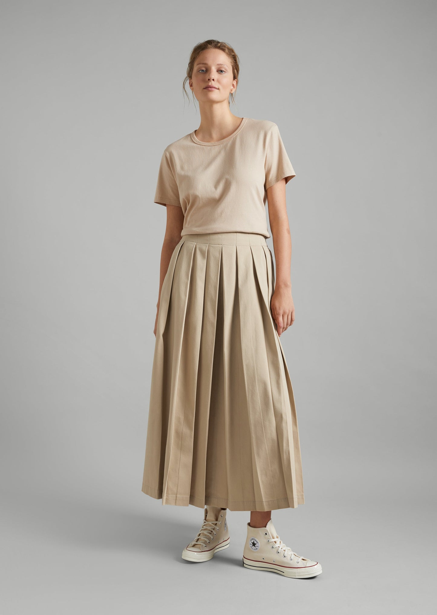 Pleat Front Skirt