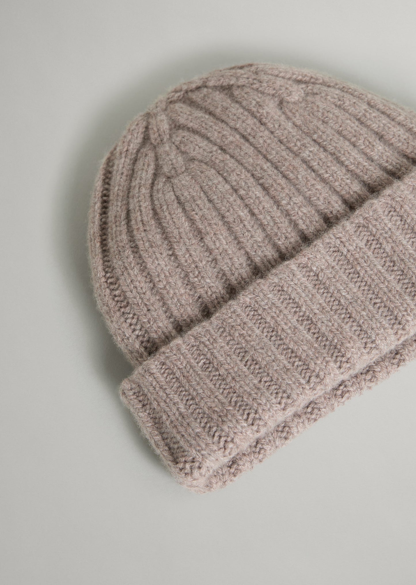 Lambswool Rib Knit Beanie