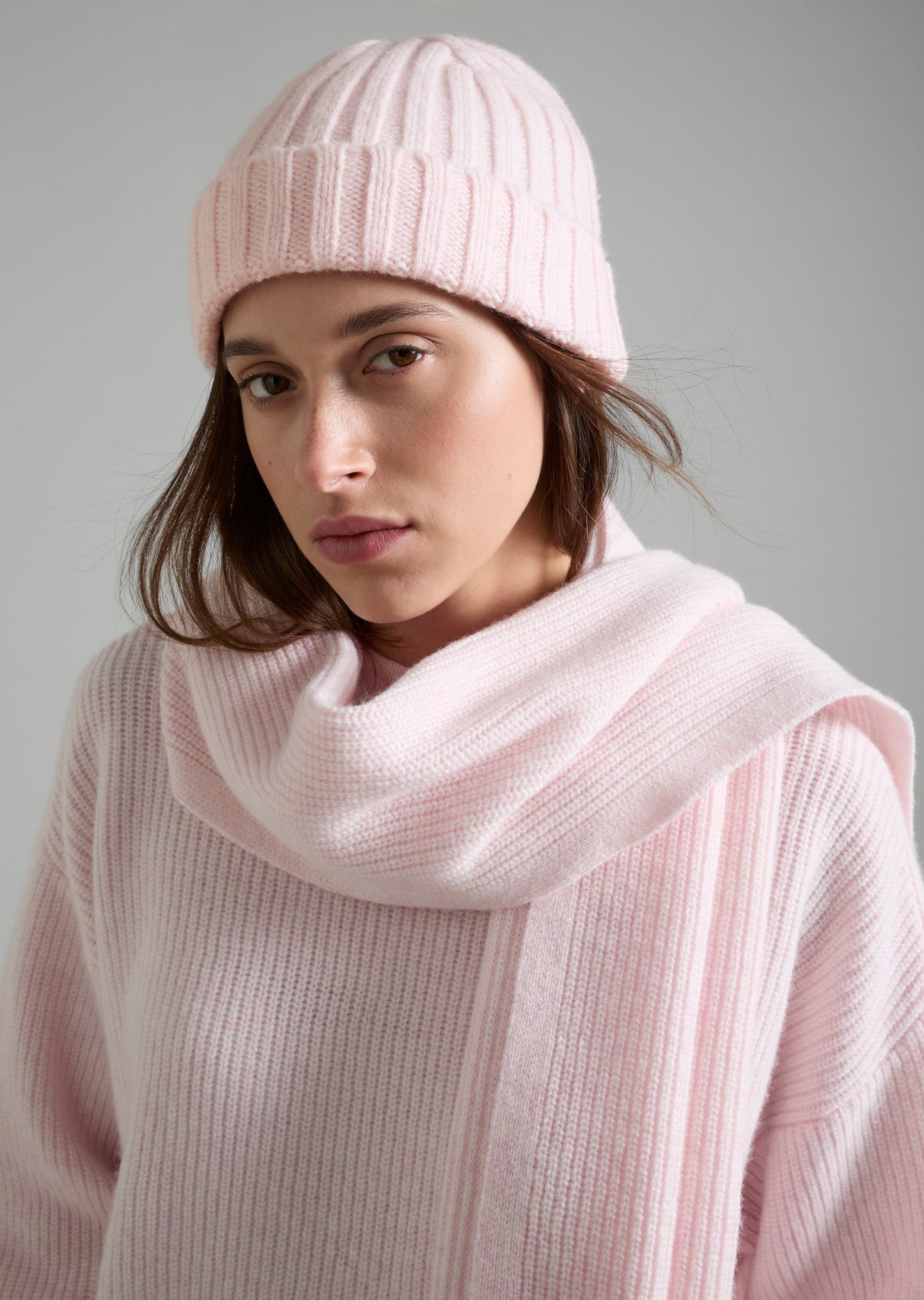 Lambswool Rib Knit Beanie