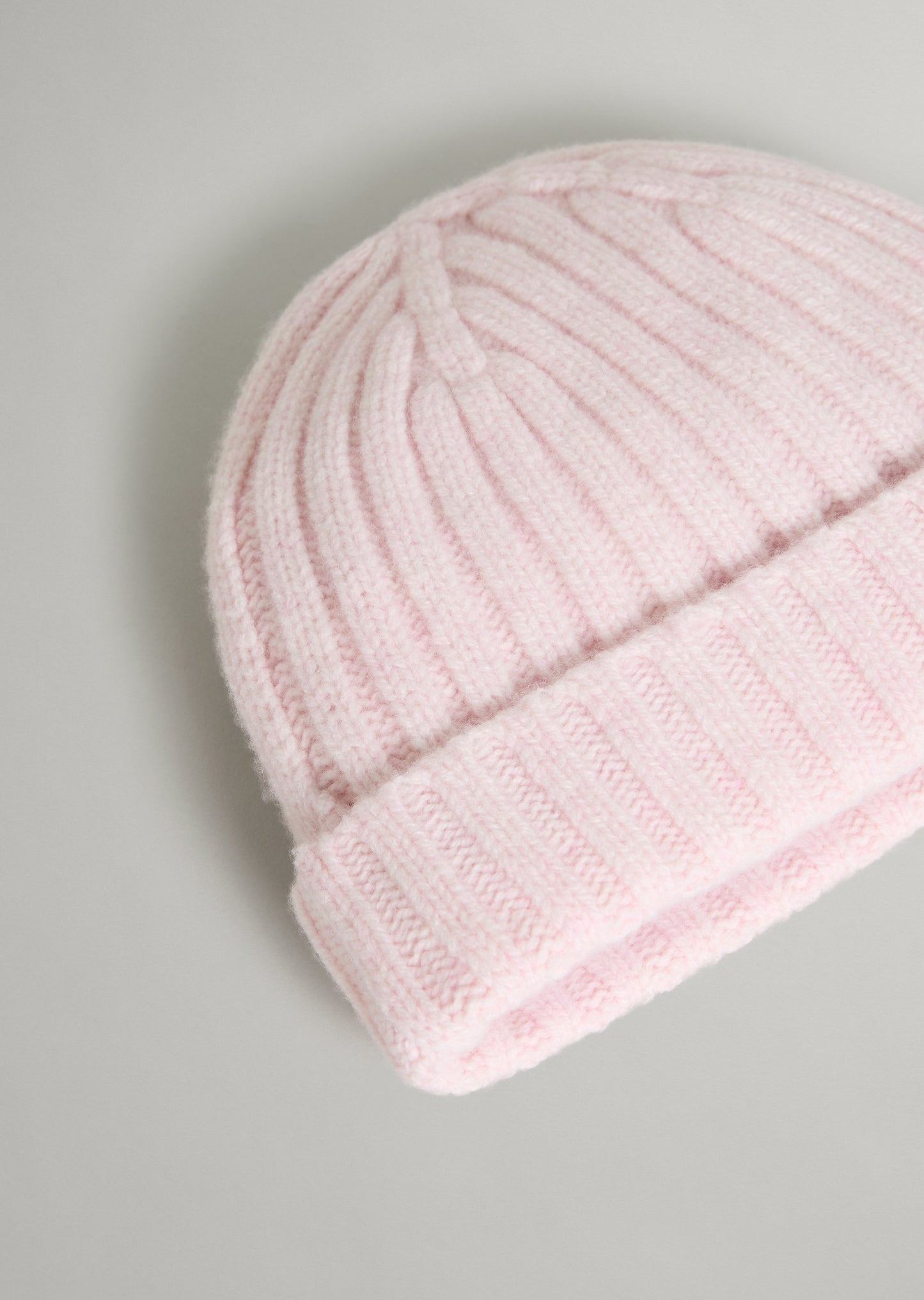 Lambswool Rib Knit Beanie