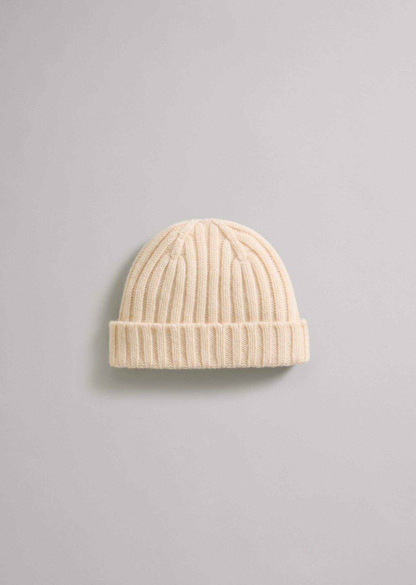 Lambswool Rib Knit Beanie