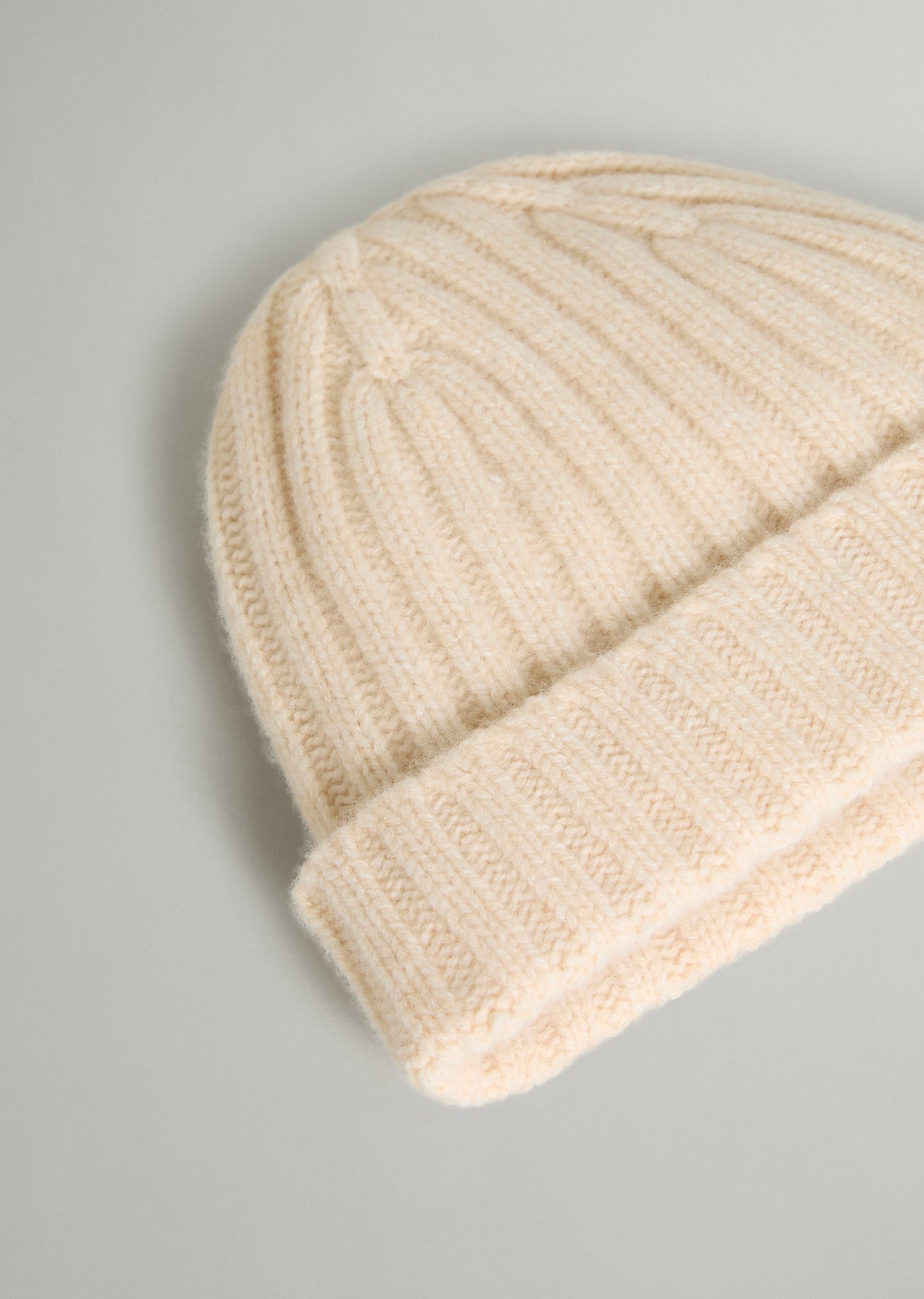 Lambswool Rib Knit Beanie