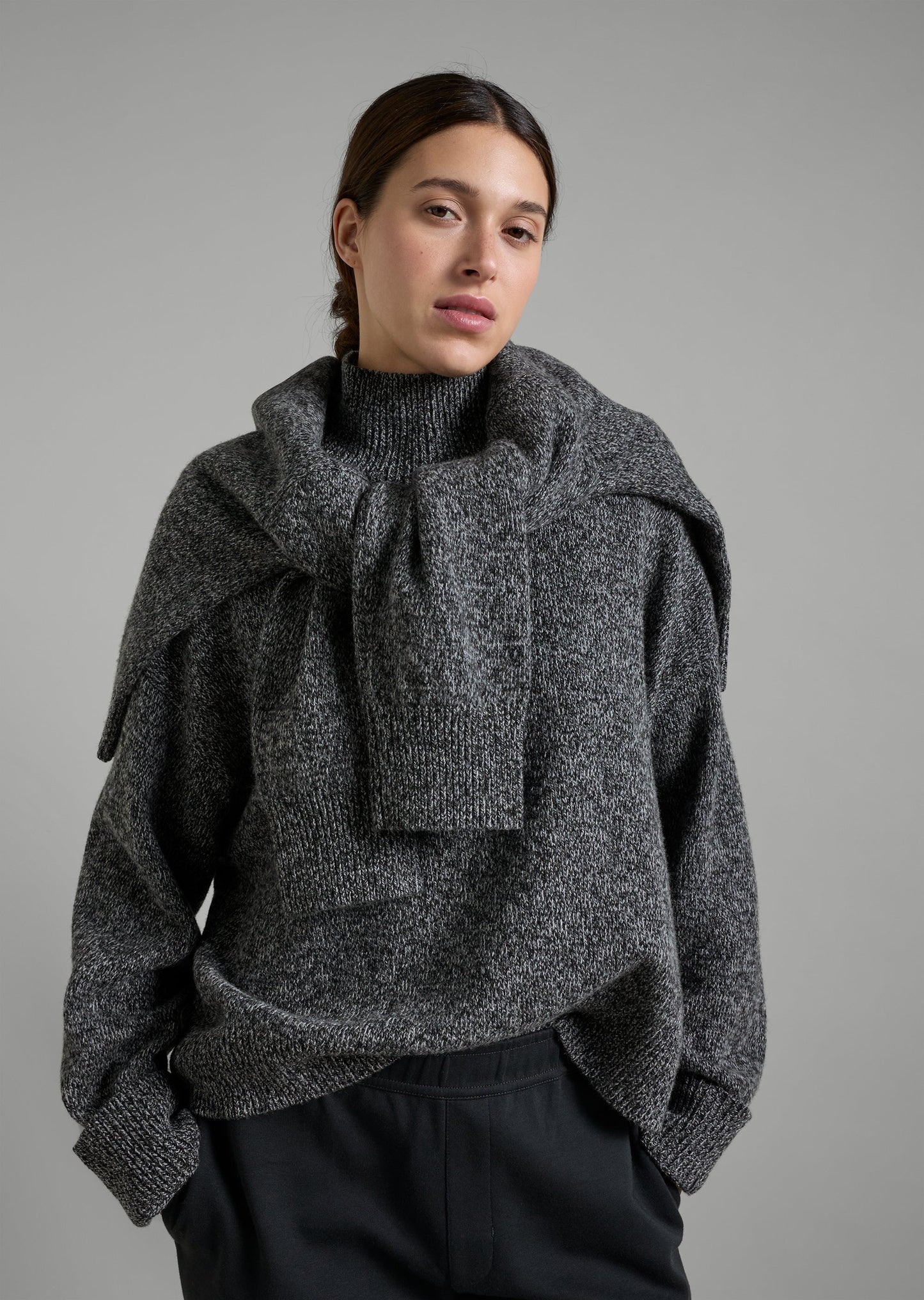 Tweed Turtleneck Knit