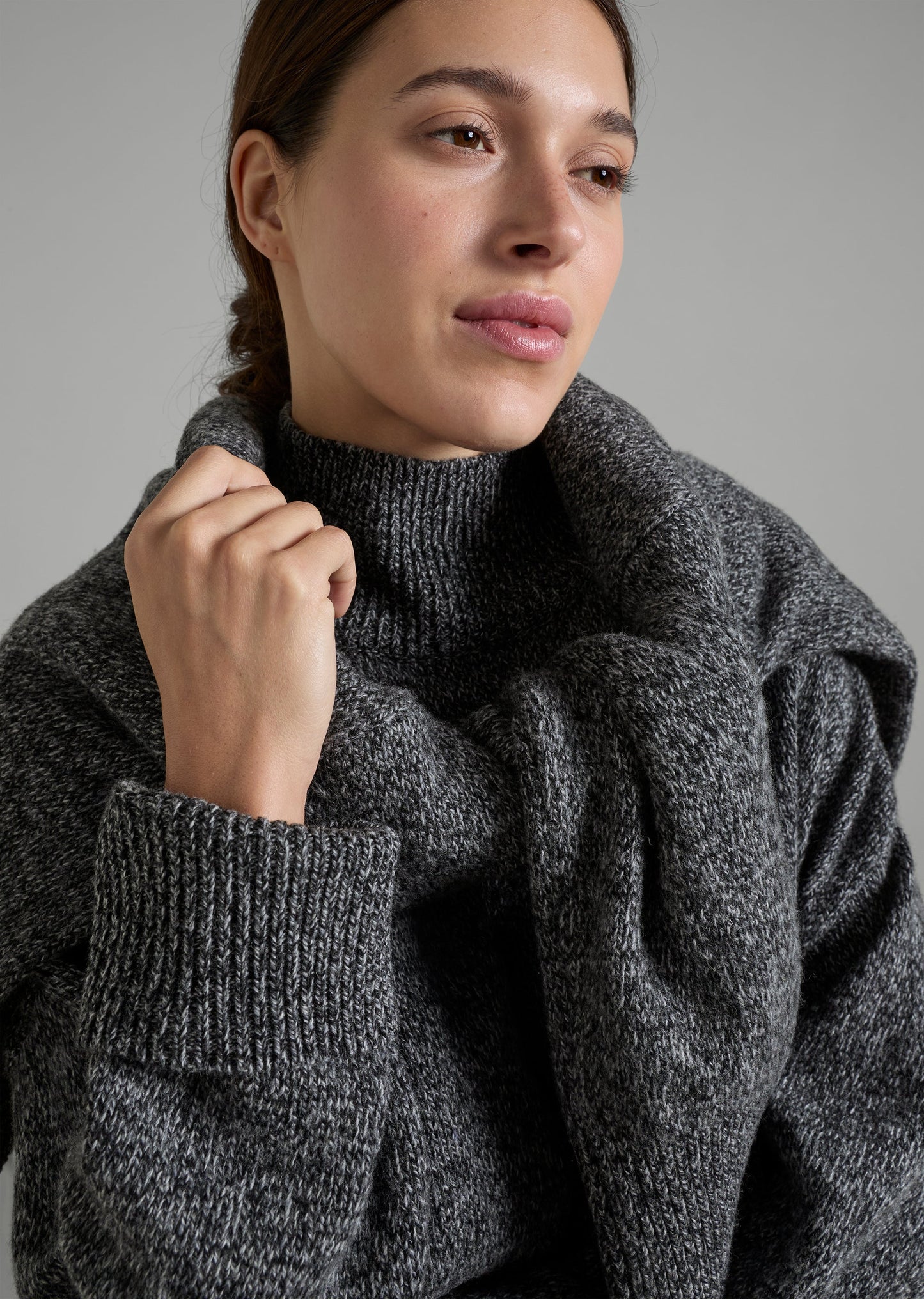 Tweed Turtleneck Knit