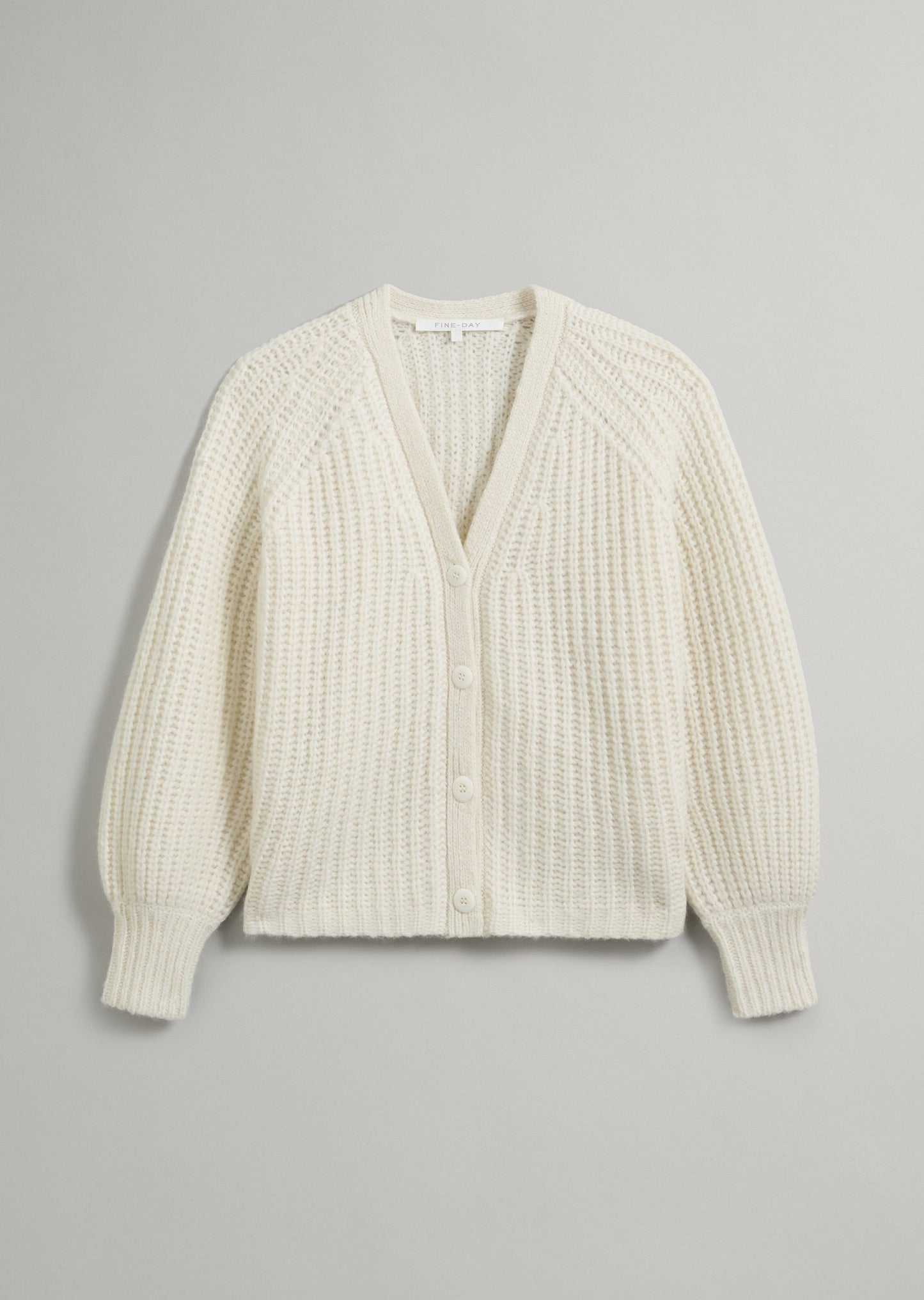 Rib V Neck Cardigan