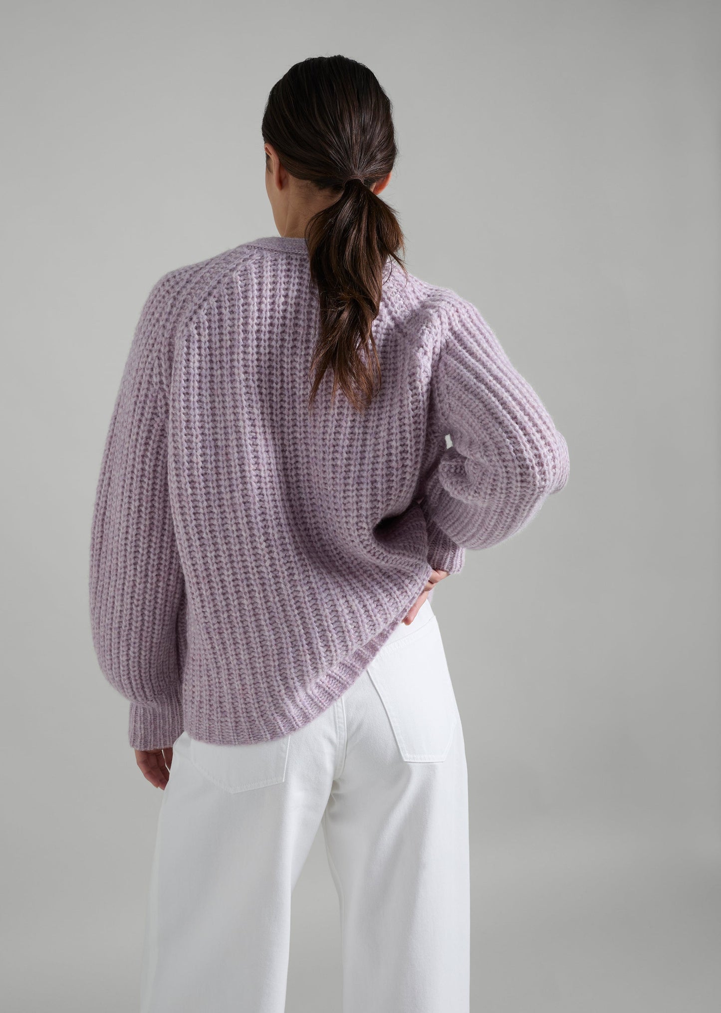Rib V Neck Cardigan