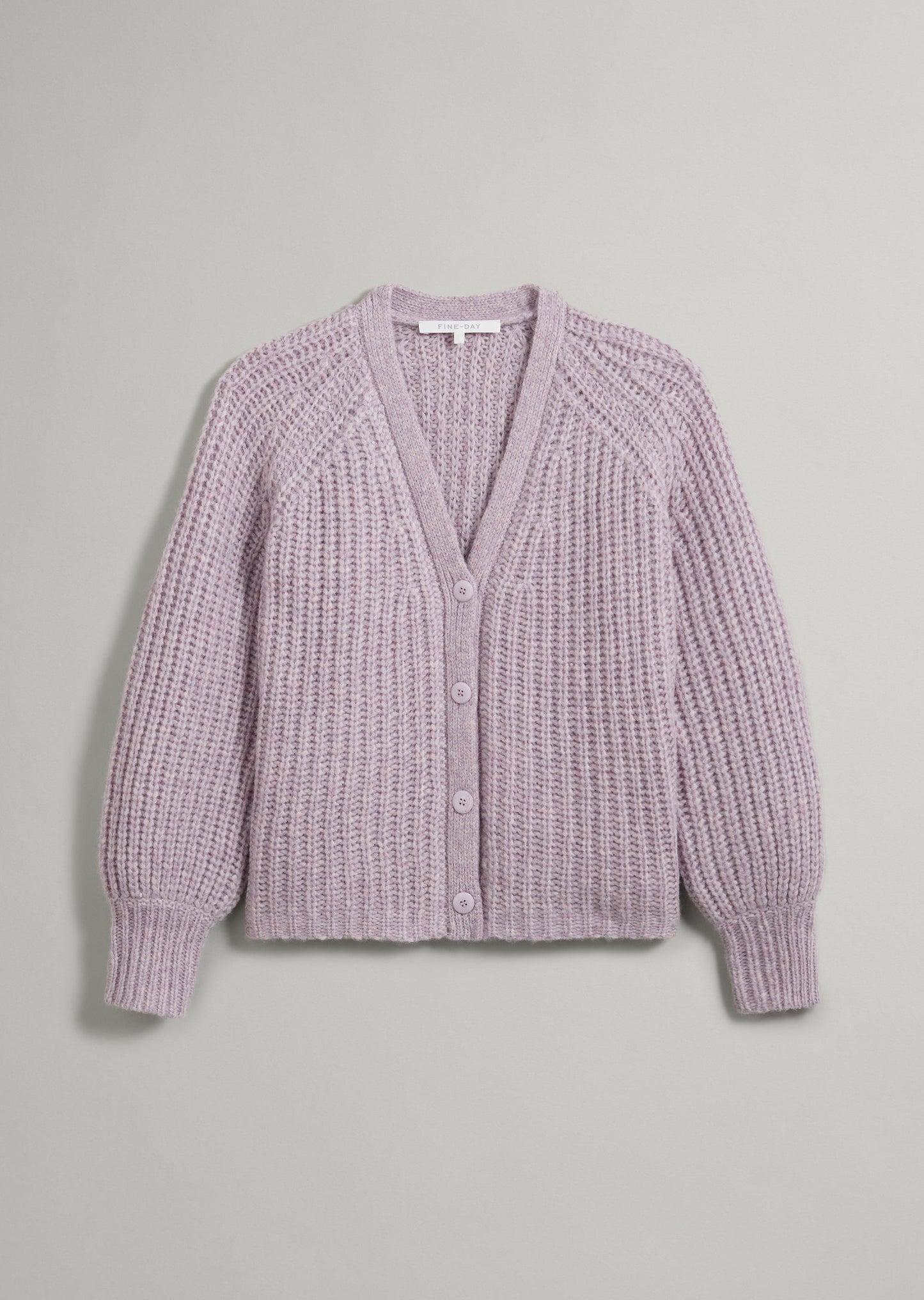 Rib V Neck Cardigan